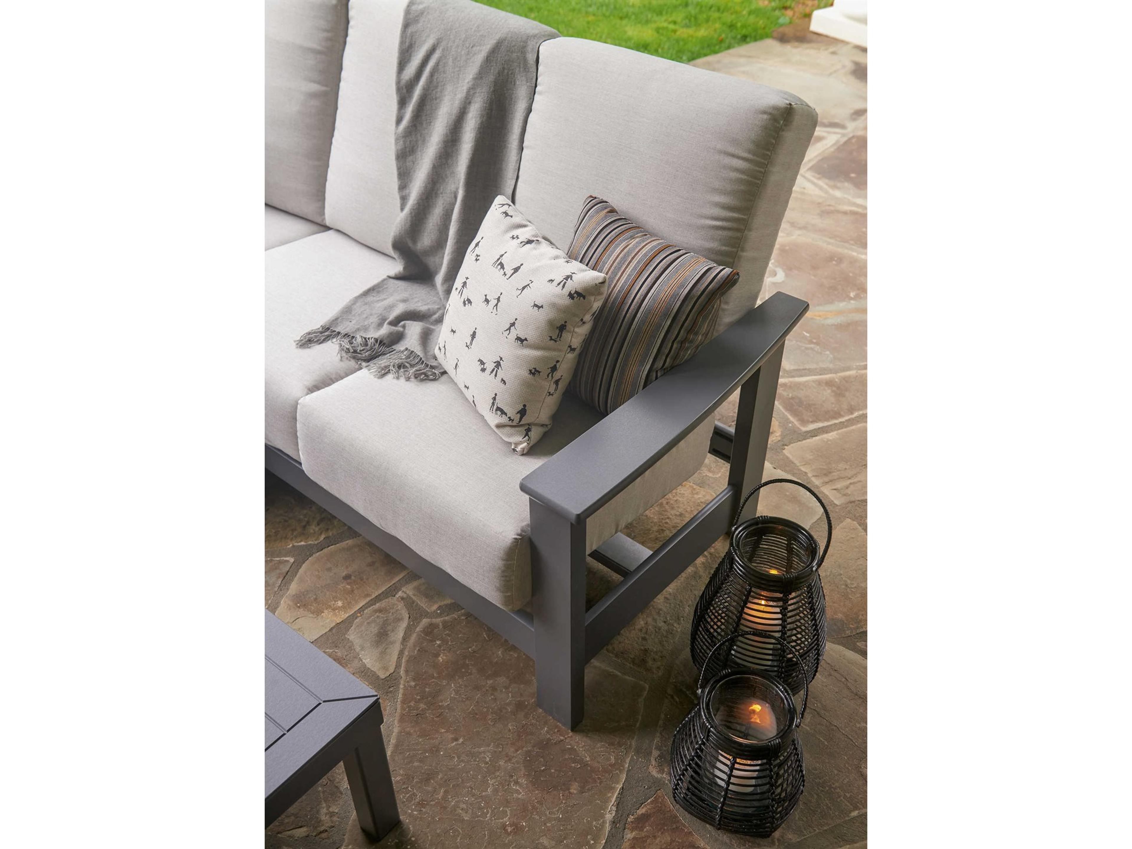 Telescope Casual Leeward Marine Grade Polymer Deep Seat Sectional Lounge Set