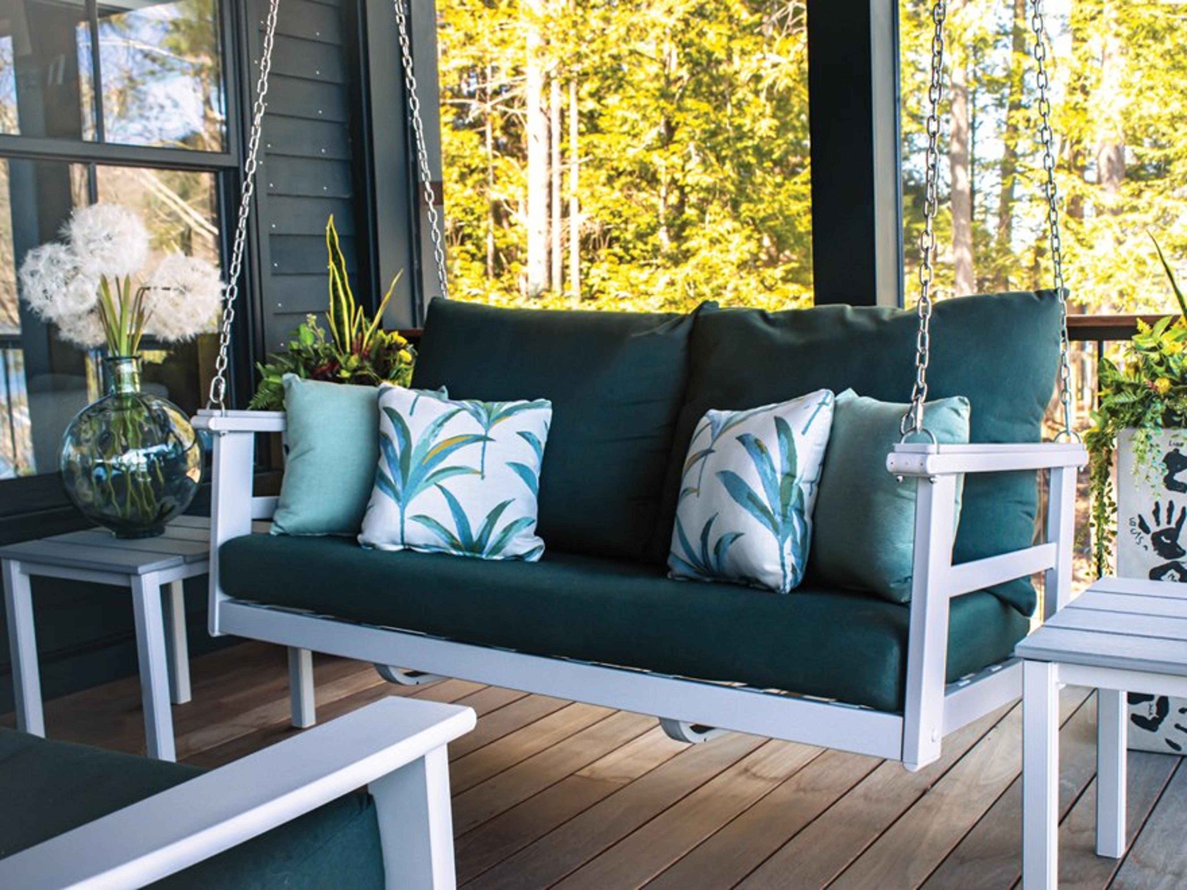 Porch Swing Recycled Plastic Cushion Lounge Set