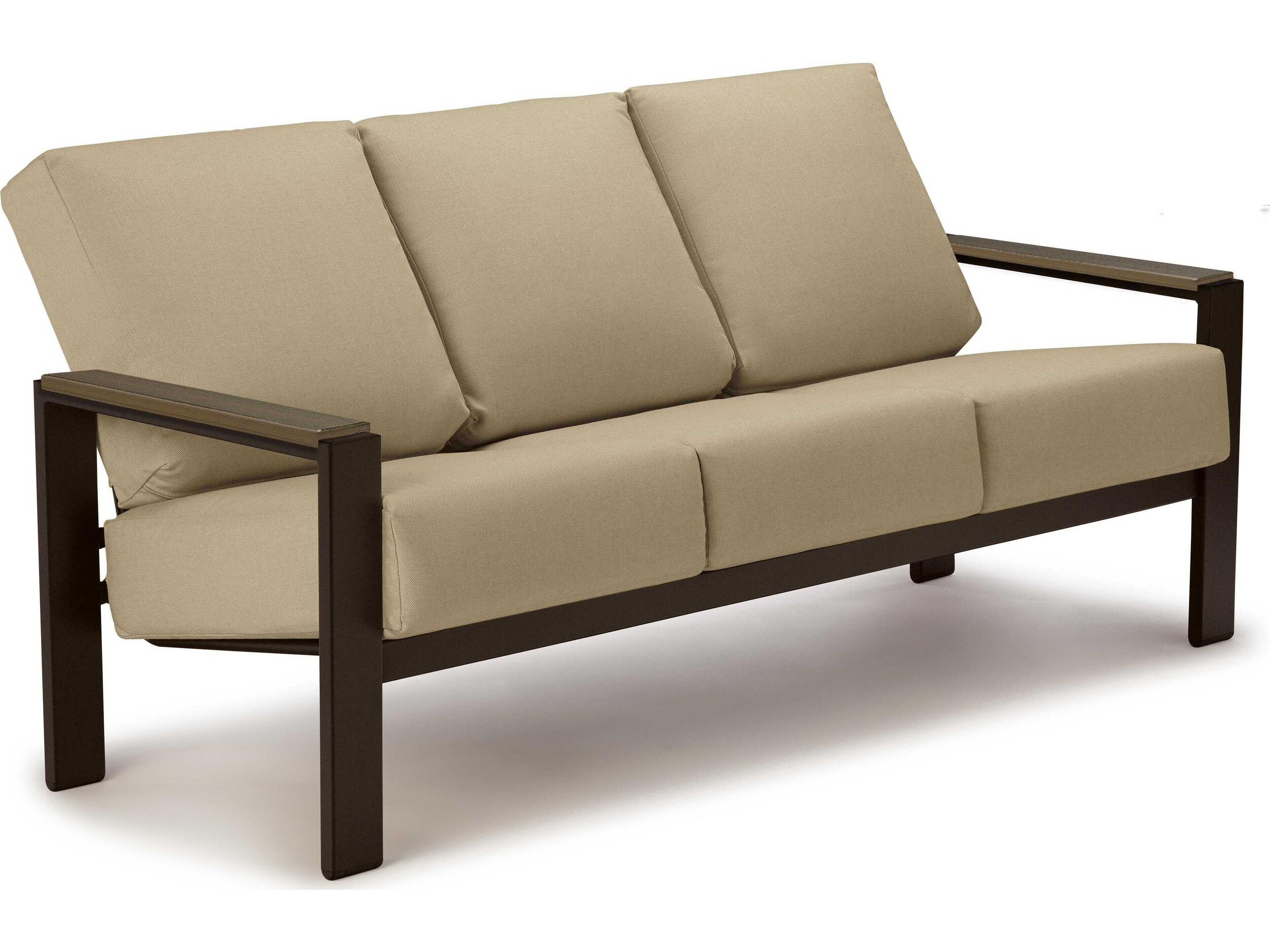 Telescope Casual Larssen Cushion Aluminum Sofa with Polymer Arms