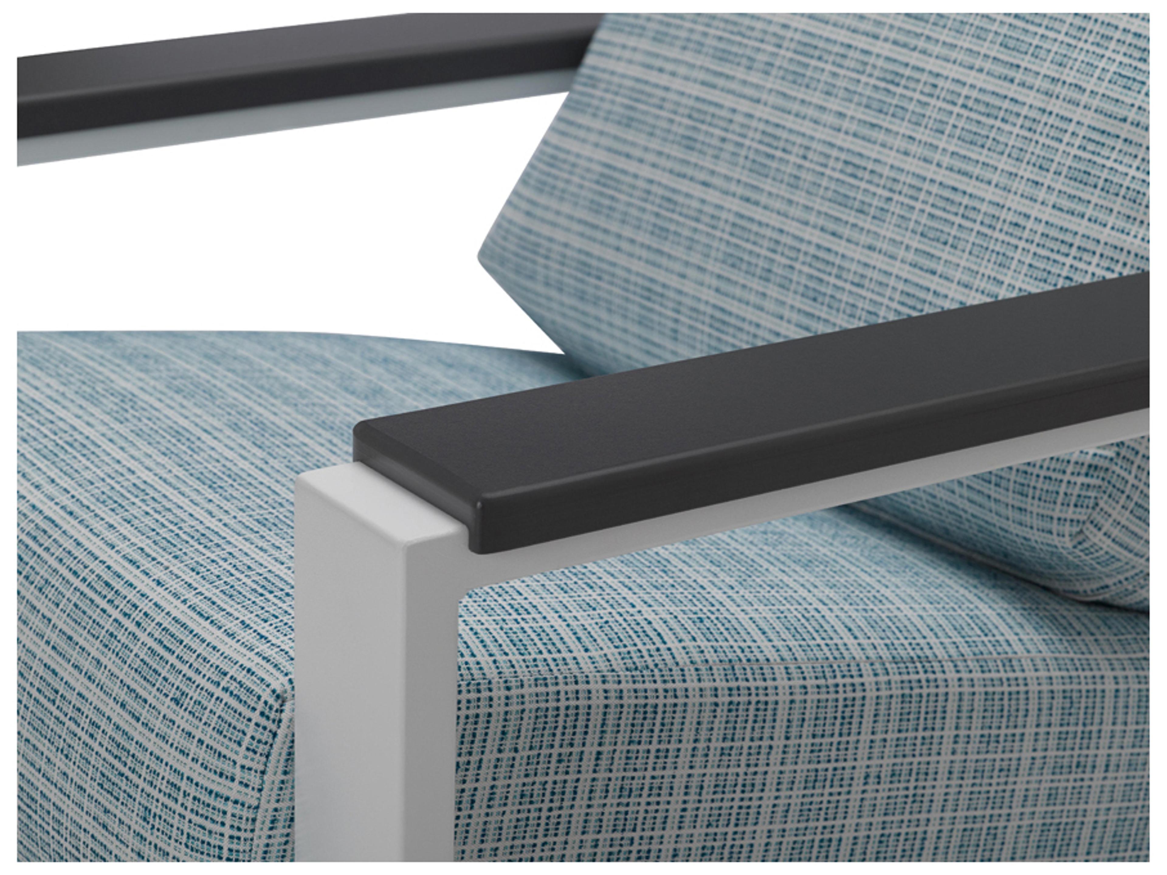 Telescope Casual Larssen Cushion Aluminum Lounge Chair with Polymer Arms