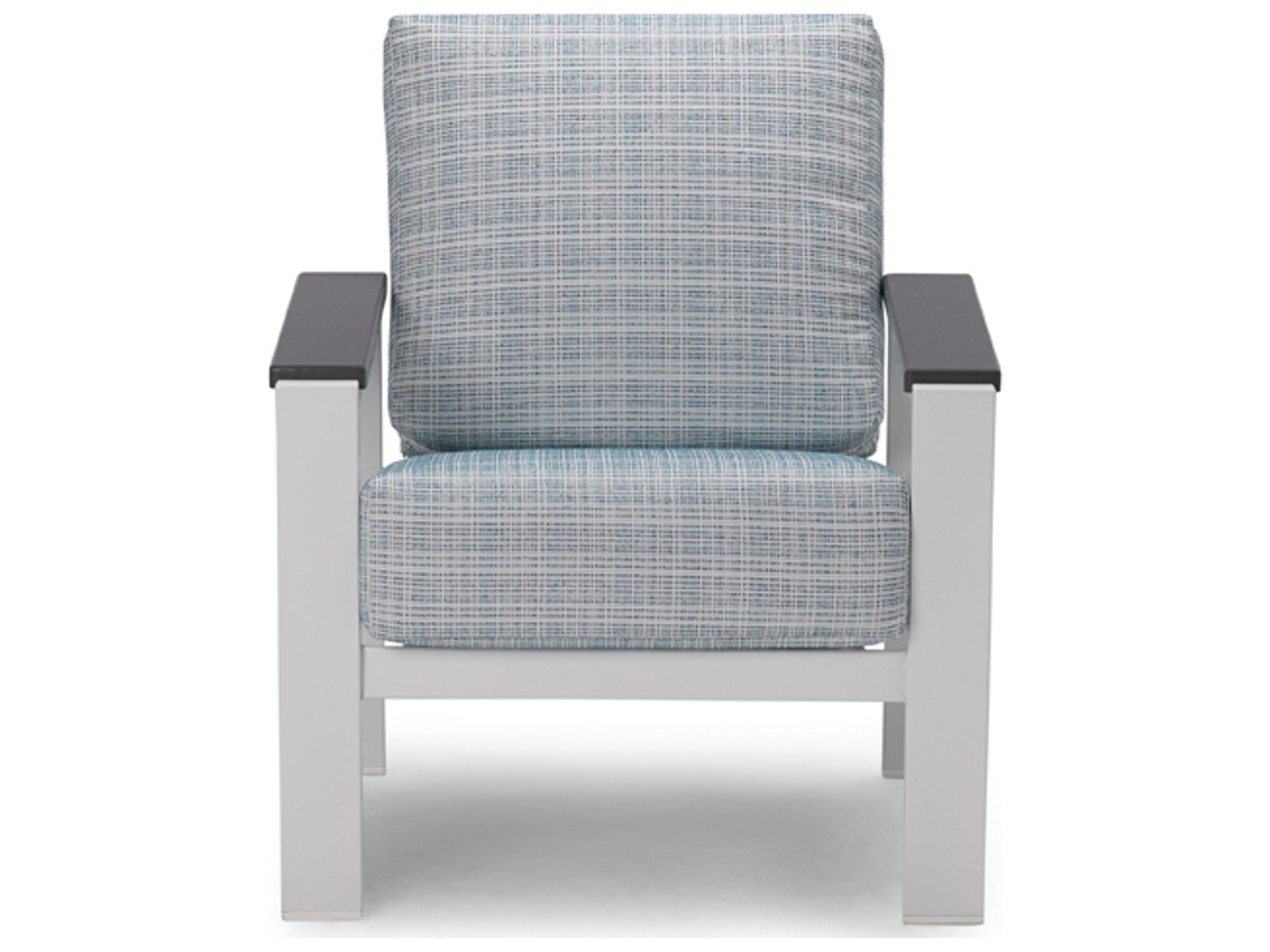 Telescope Casual Larssen Cushion Aluminum Lounge Chair with Polymer Arms