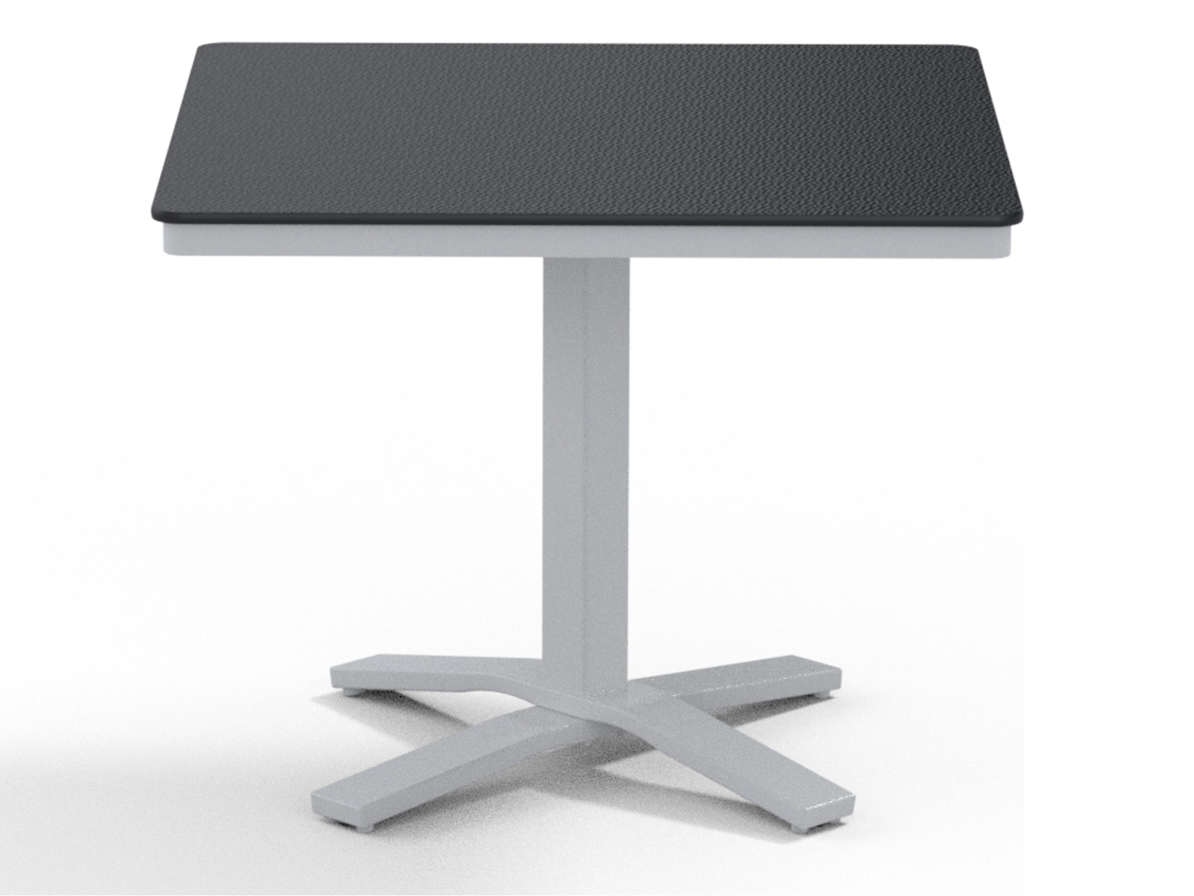 Telescope Casual Marine Grade Polymer Square Patio Dining Table with Umbrella Hole