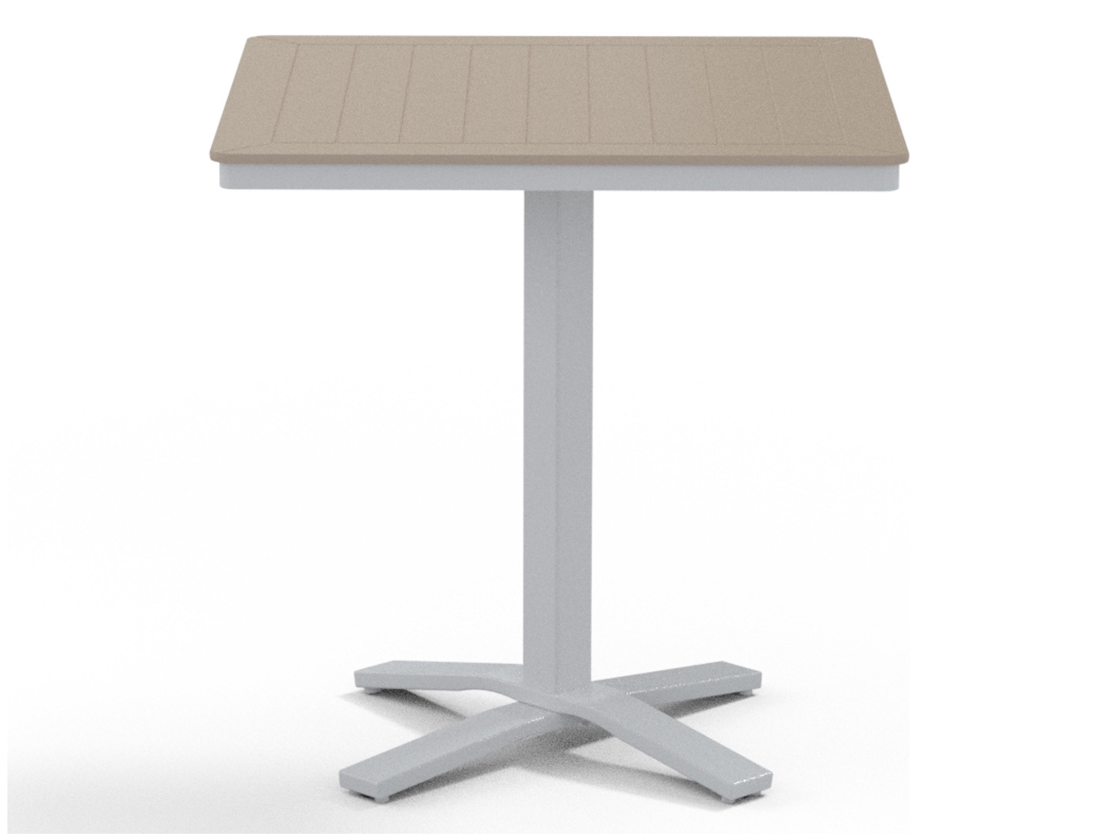 Telescope Casual Marine Grade Polymer Patio Counter Table with Umbrella Hole