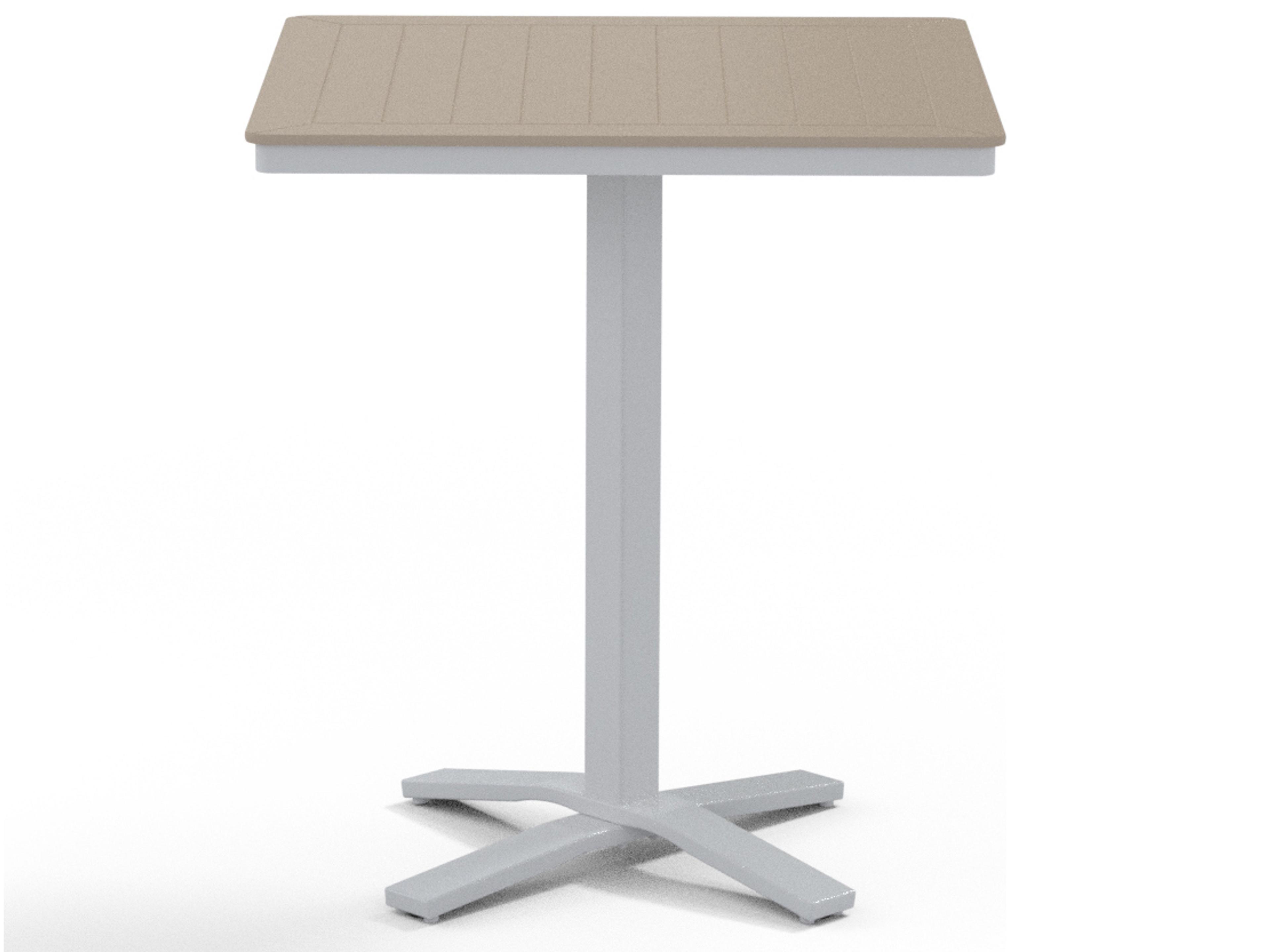 Telescope Casual Marine Grade Polymer Outdoor Patio Bar Table with Umbrella Hole