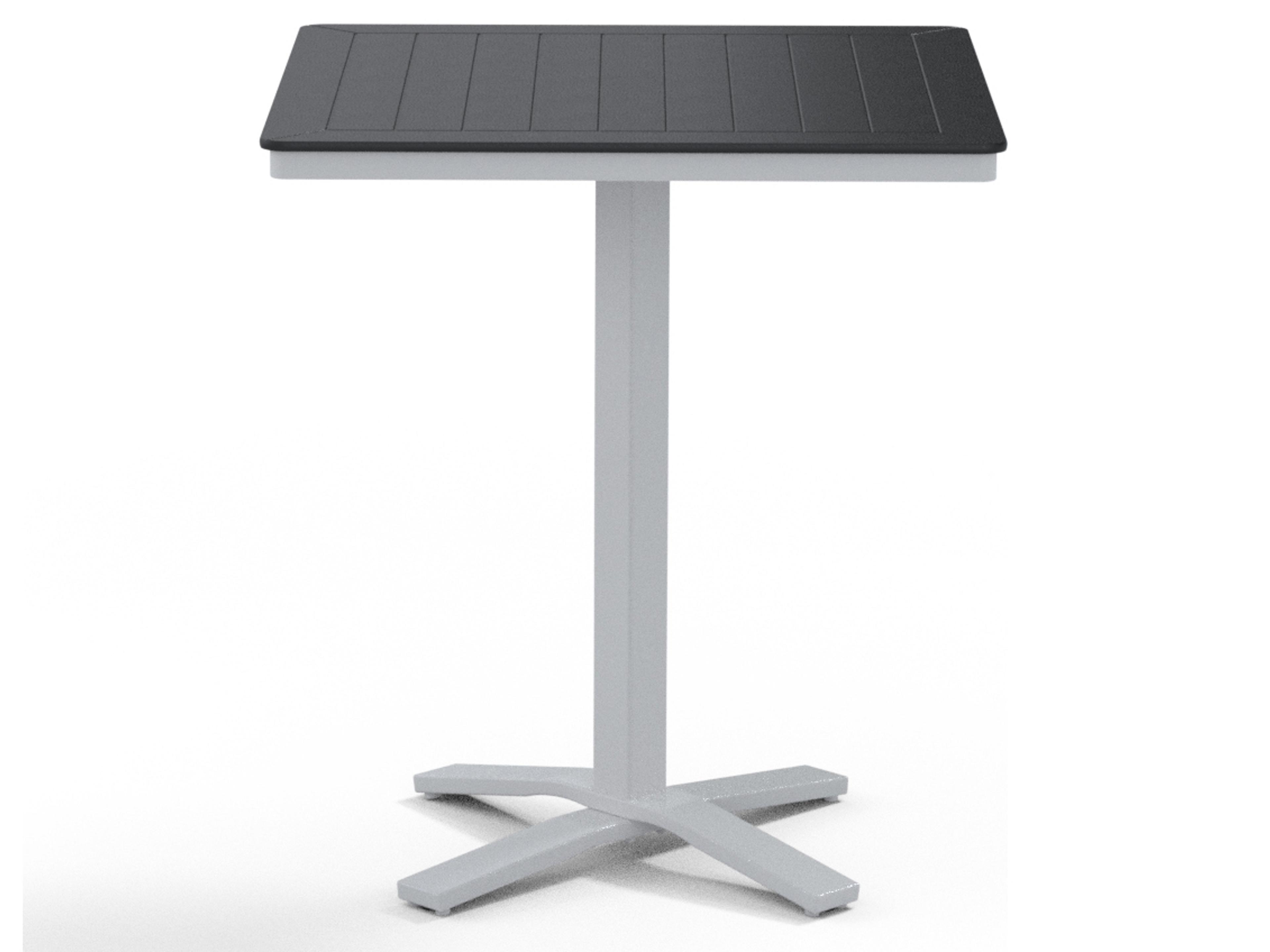 Telescope Casual Marine Grade Polymer Outdoor Patio Bar Table with Umbrella Hole