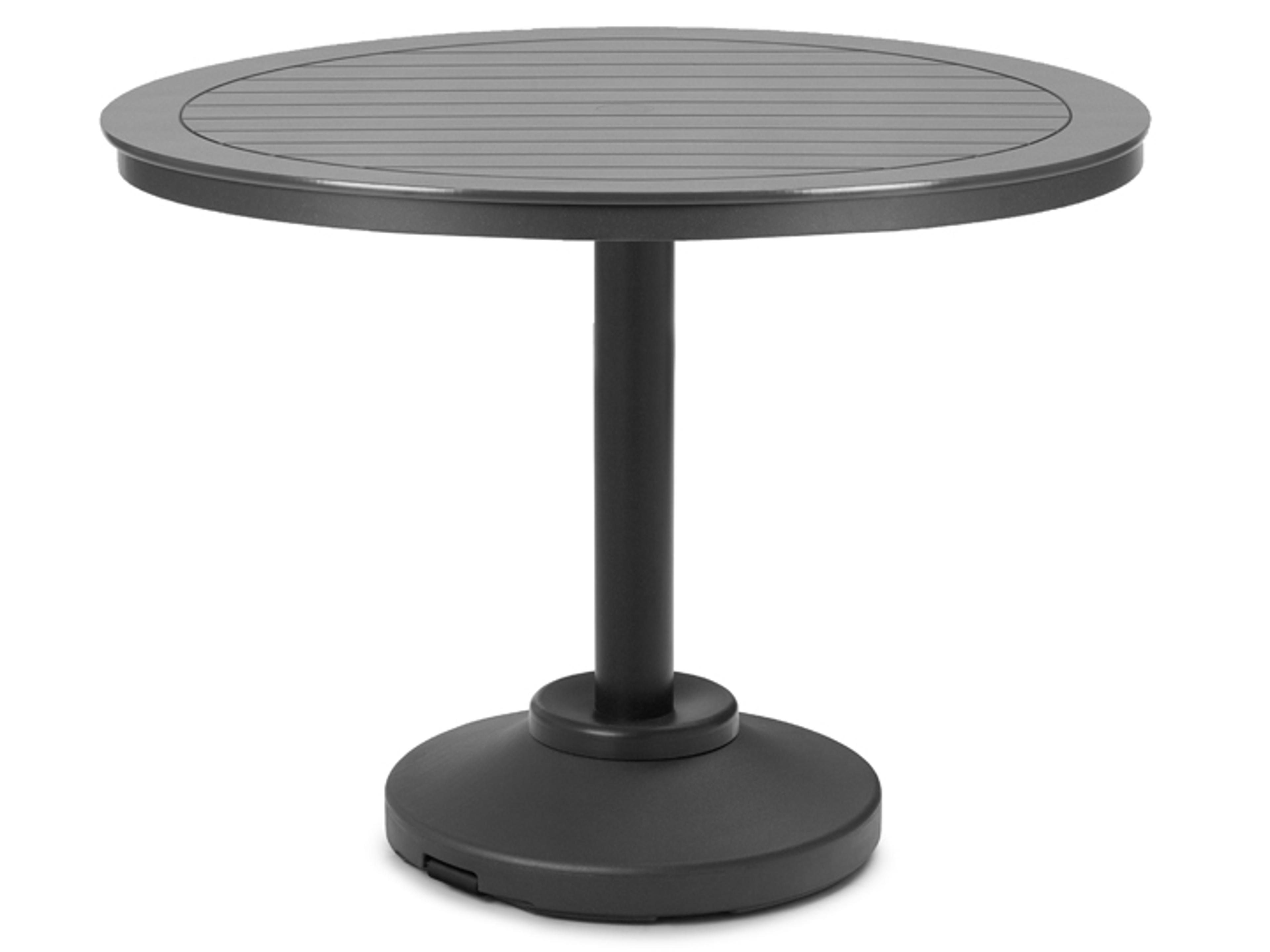 Marine Grade Polymer Round Outdoor Counter Table with Umbrella Hole