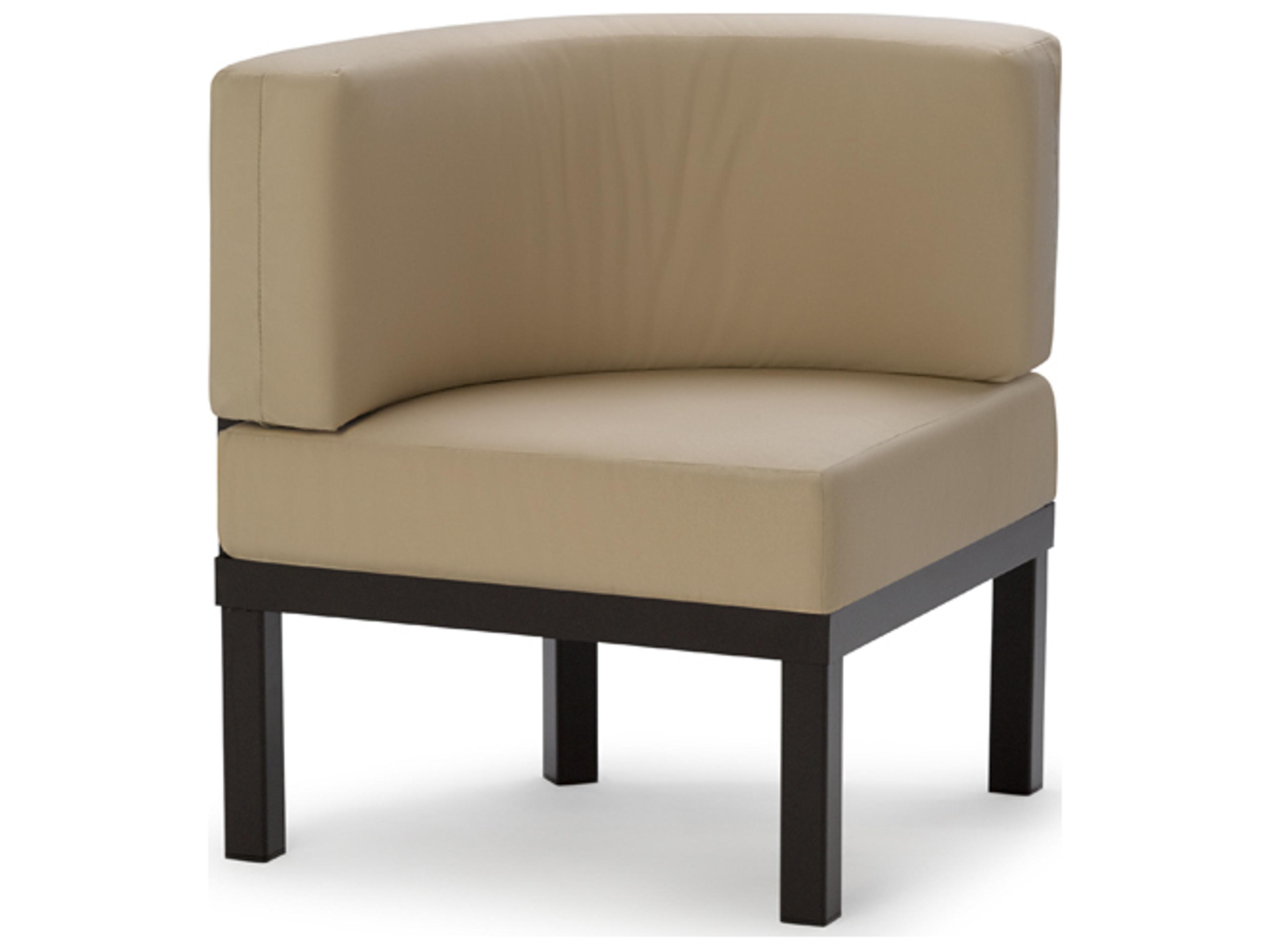 Telescope Casual Larssen Cushion Aluminum Curved Corner Outdoor Patio Lounge Chair