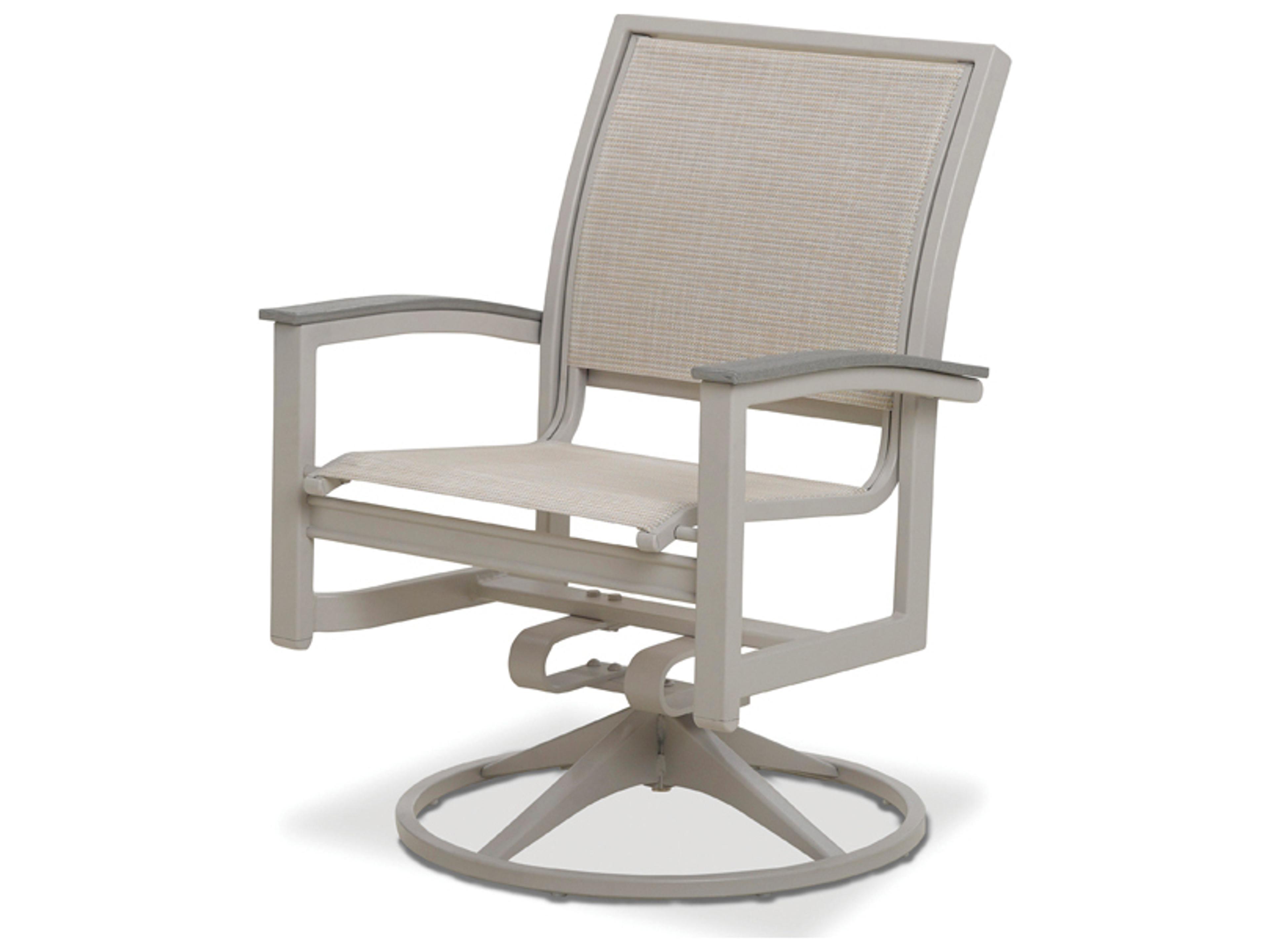 Bazza MGP Aluminum Sling Swivel Rocker Dining Arm Chair