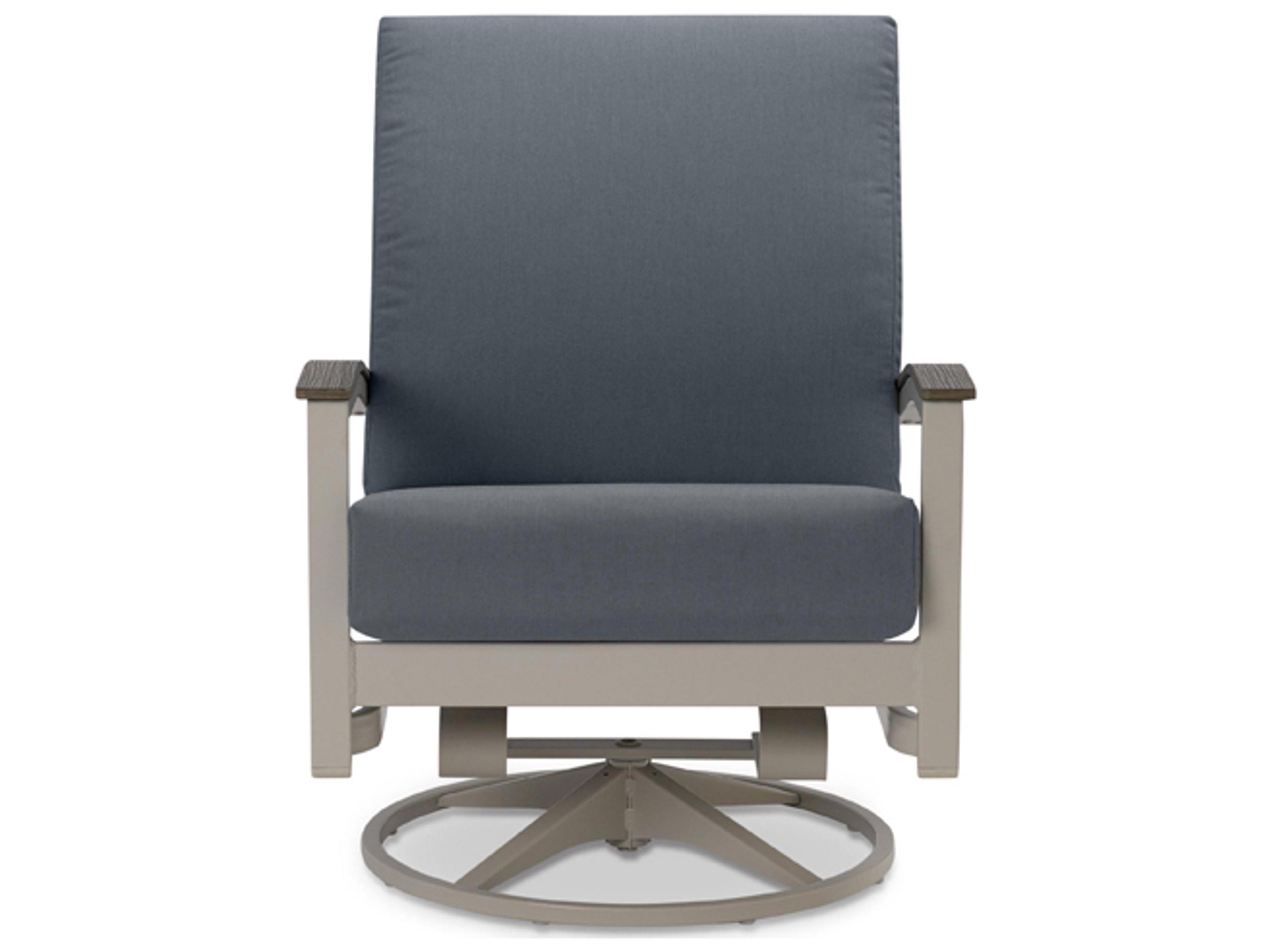 Telescope Casual Bazza Cushion Aluminum Swivel Rocker Lounge Chair with Polymer Arms