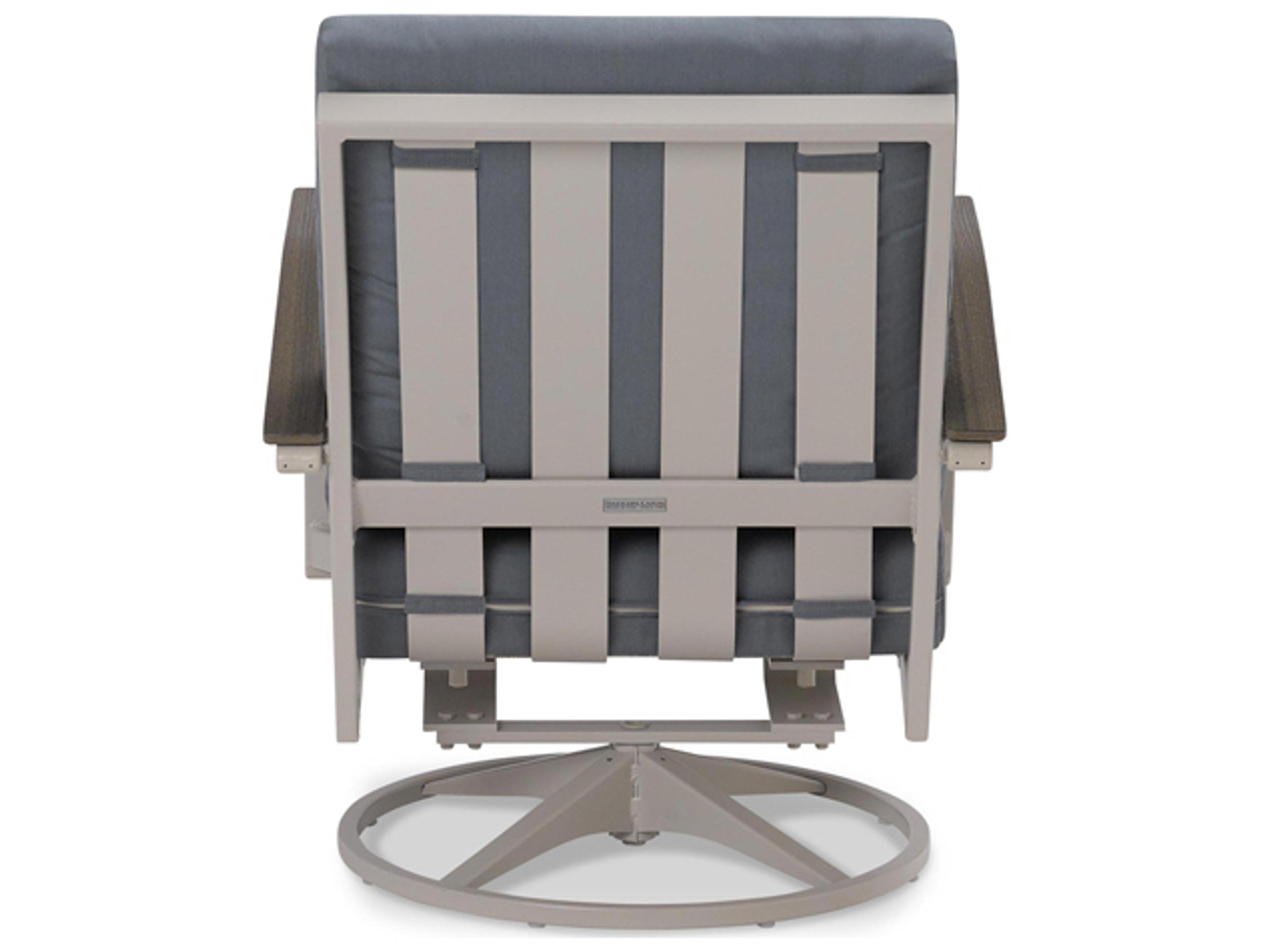 Telescope Casual Bazza Cushion Aluminum Swivel Rocker Lounge Chair with Polymer Arms