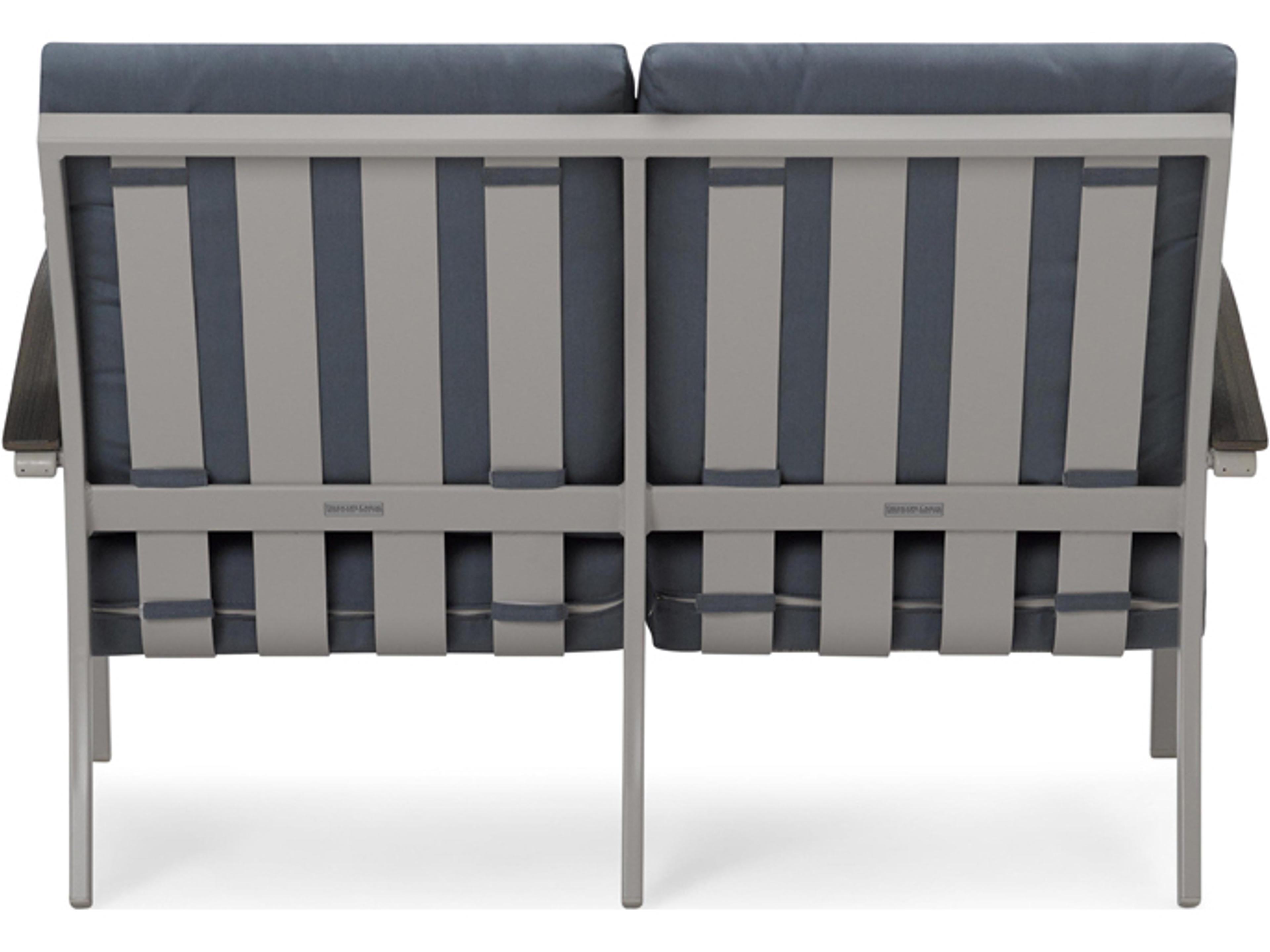 Telescope Casual Bazza Cushion Aluminum Loveseat with Polymer Arms