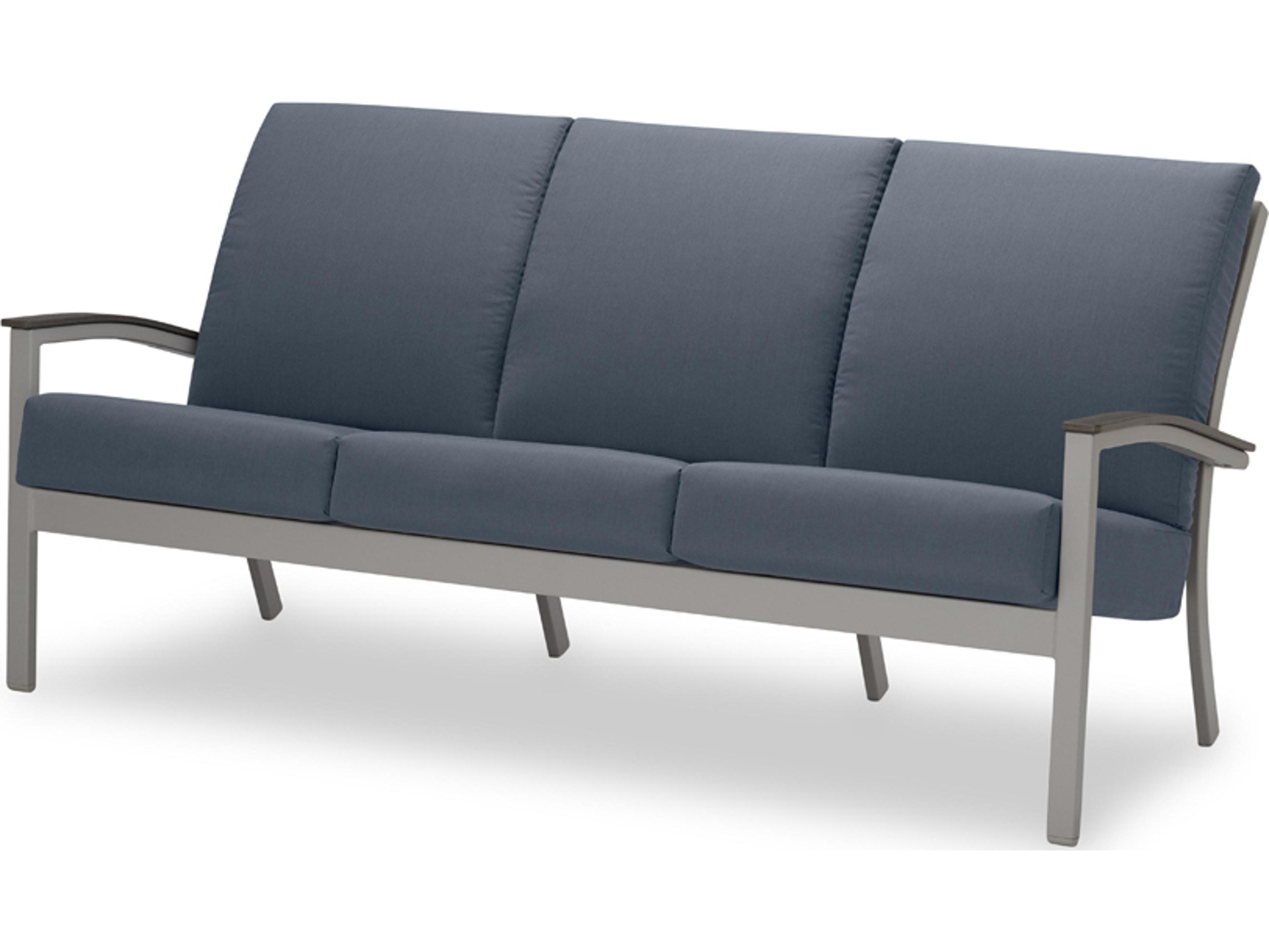 Bazza Cushion Aluminum Sofa with Polymer Arms