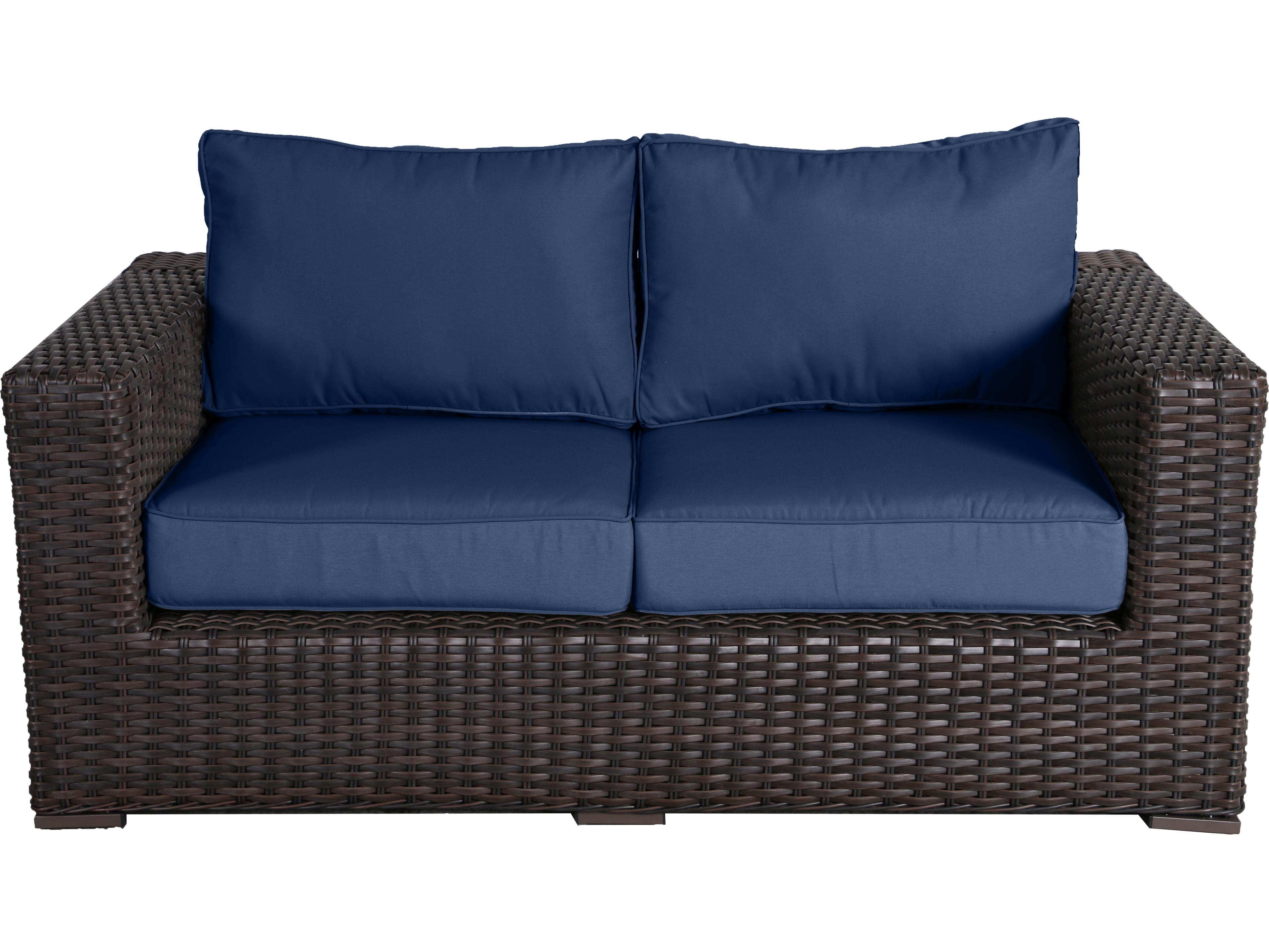 Santa Monica Wicker Cushion Loveseat