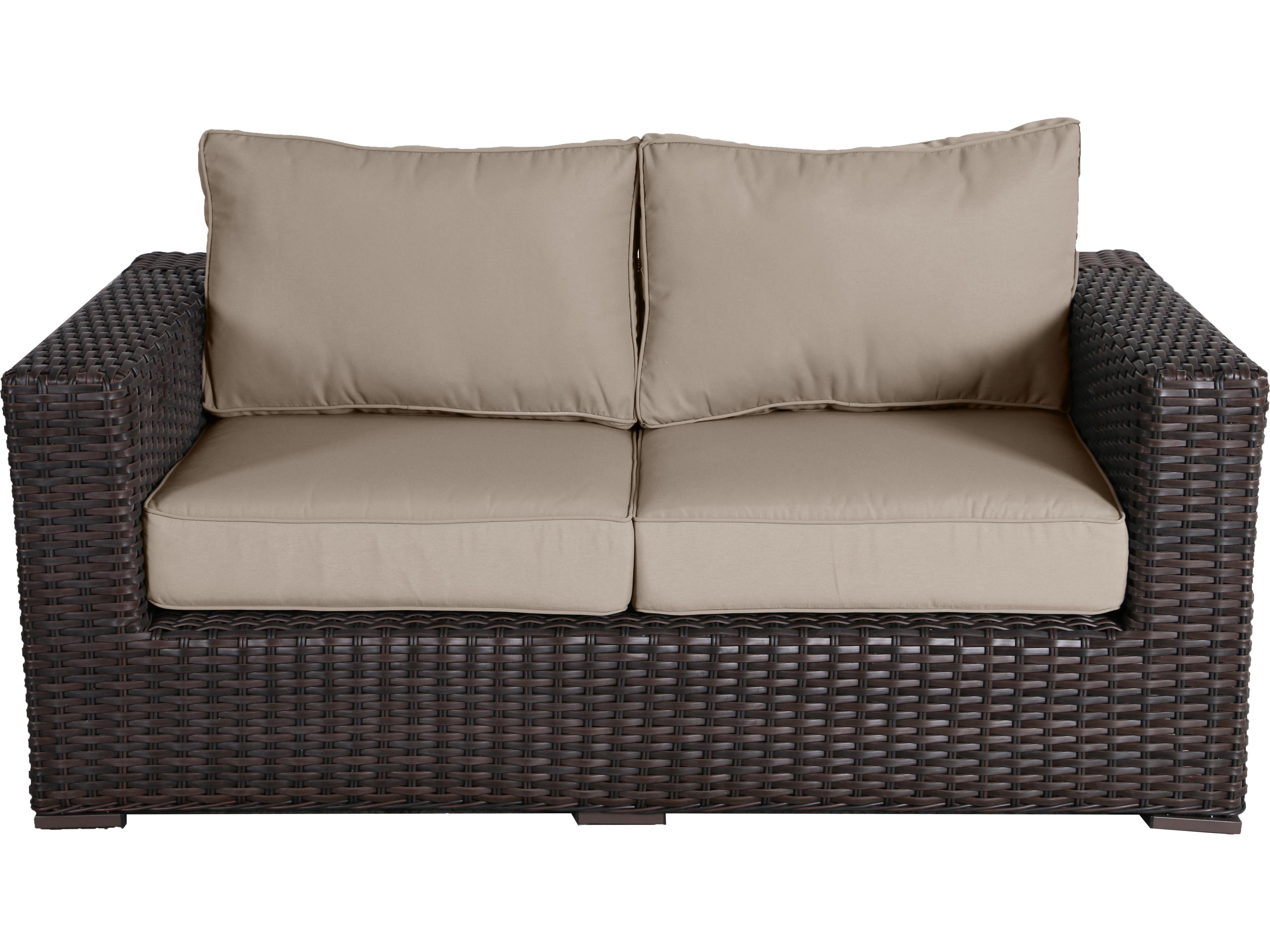Santa Monica Wicker Cushion Loveseat