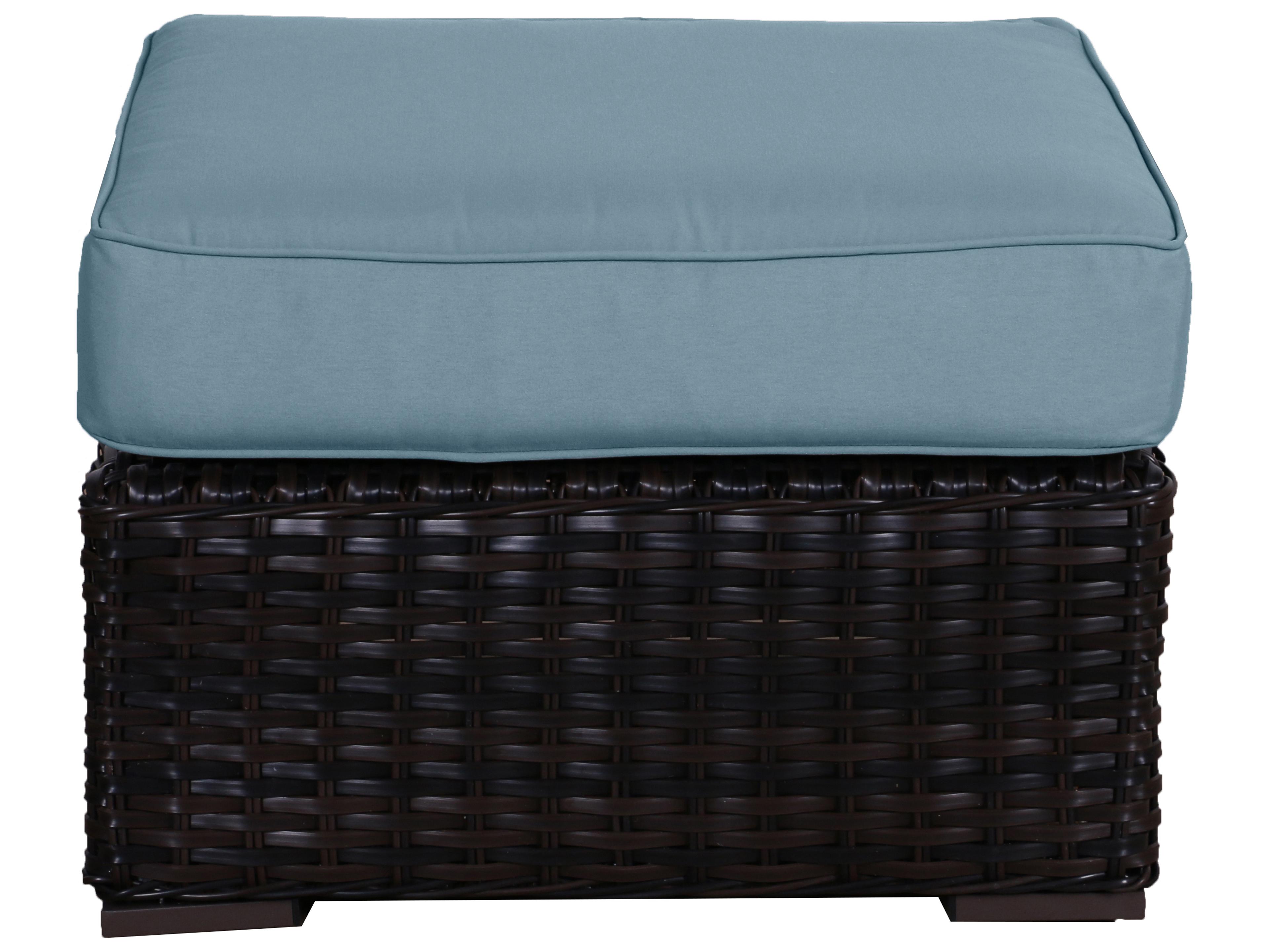 Santa Monica Wicker Cushion Ottoman