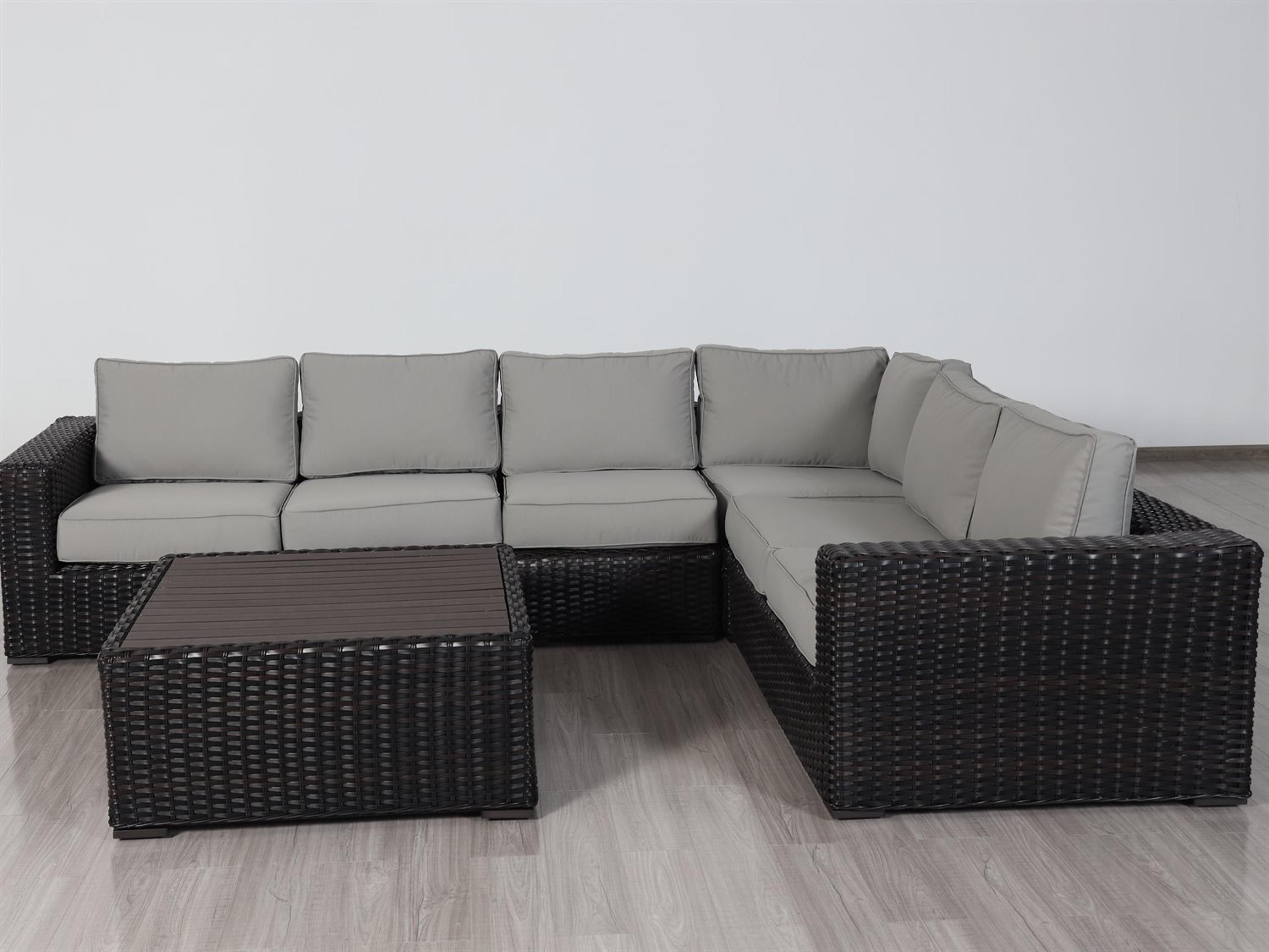 Teva Santa Monica Wicker Rattan Sectional Set