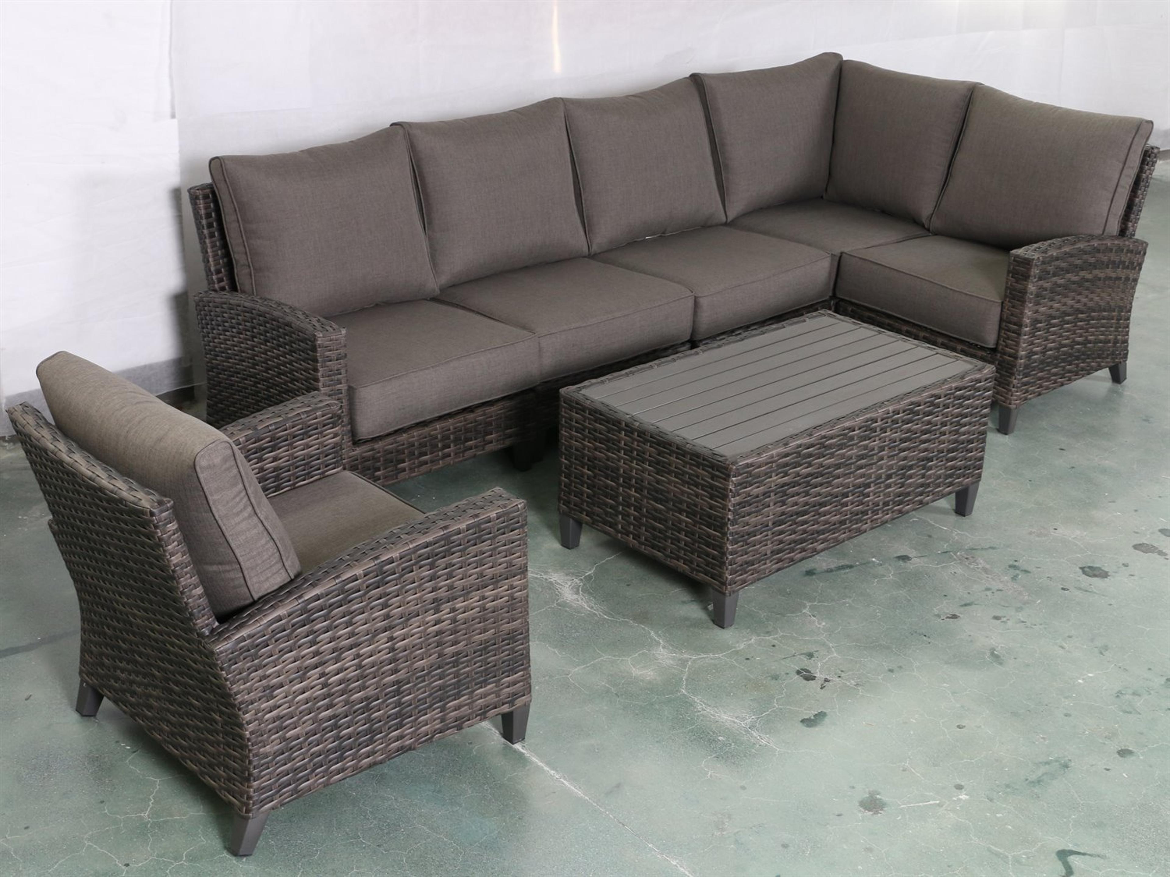 Barbados 5 Piece Sectional Set with Club Chair