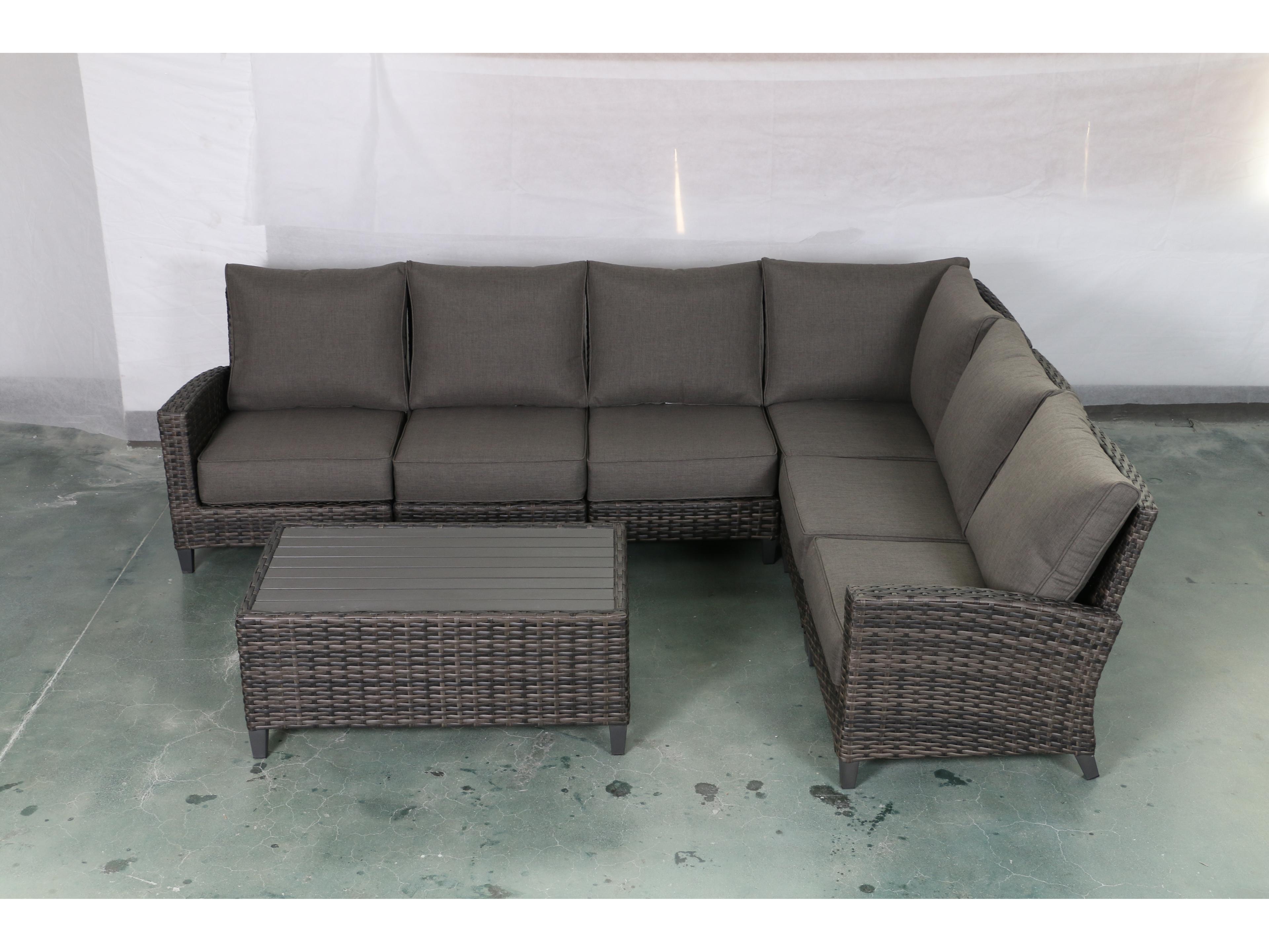 Barbados 6 Piece Sectional Set with Coffee Table