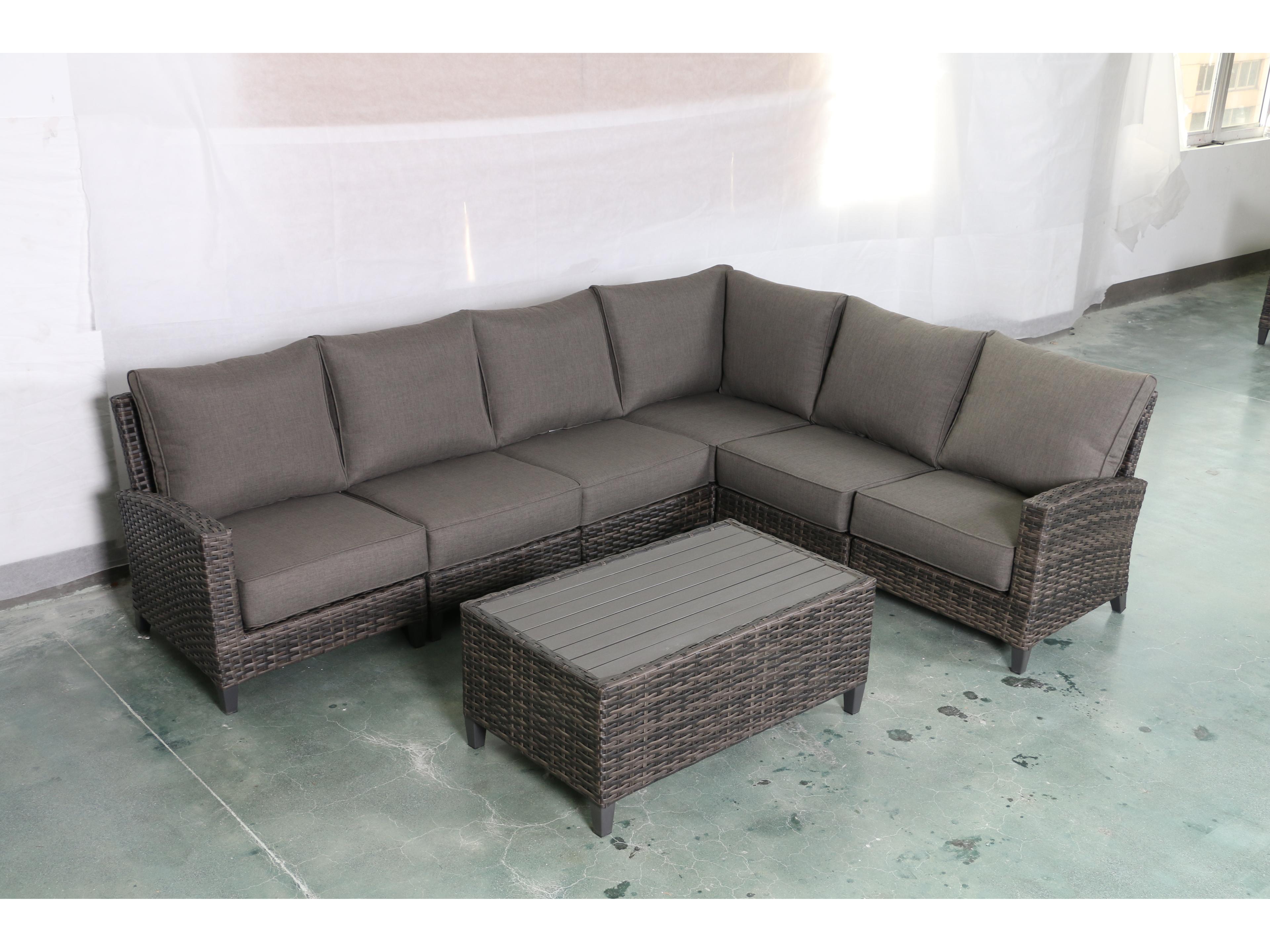 Teva Barbados 6 Piece Sectional Set with Coffee Table