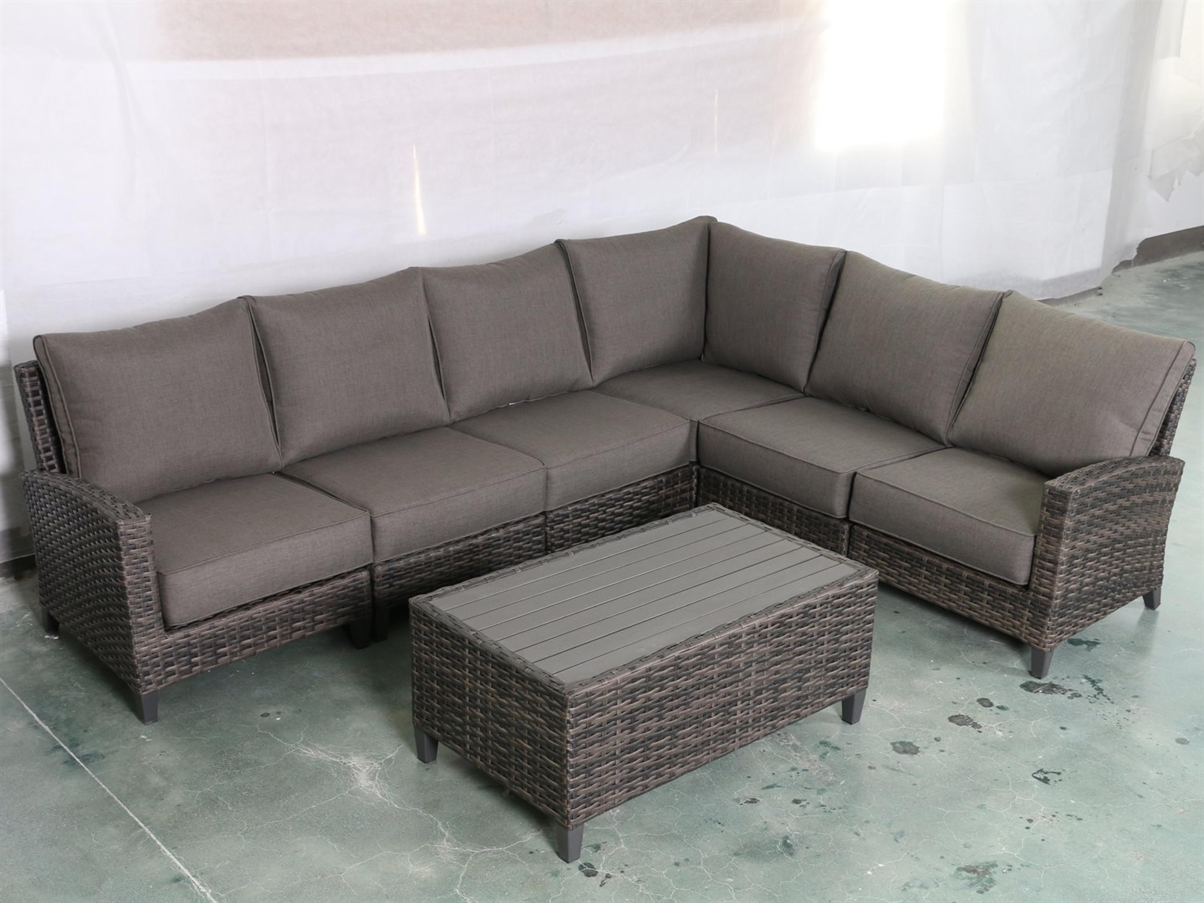 Barbados 6 Piece Sectional Set with Coffee Table