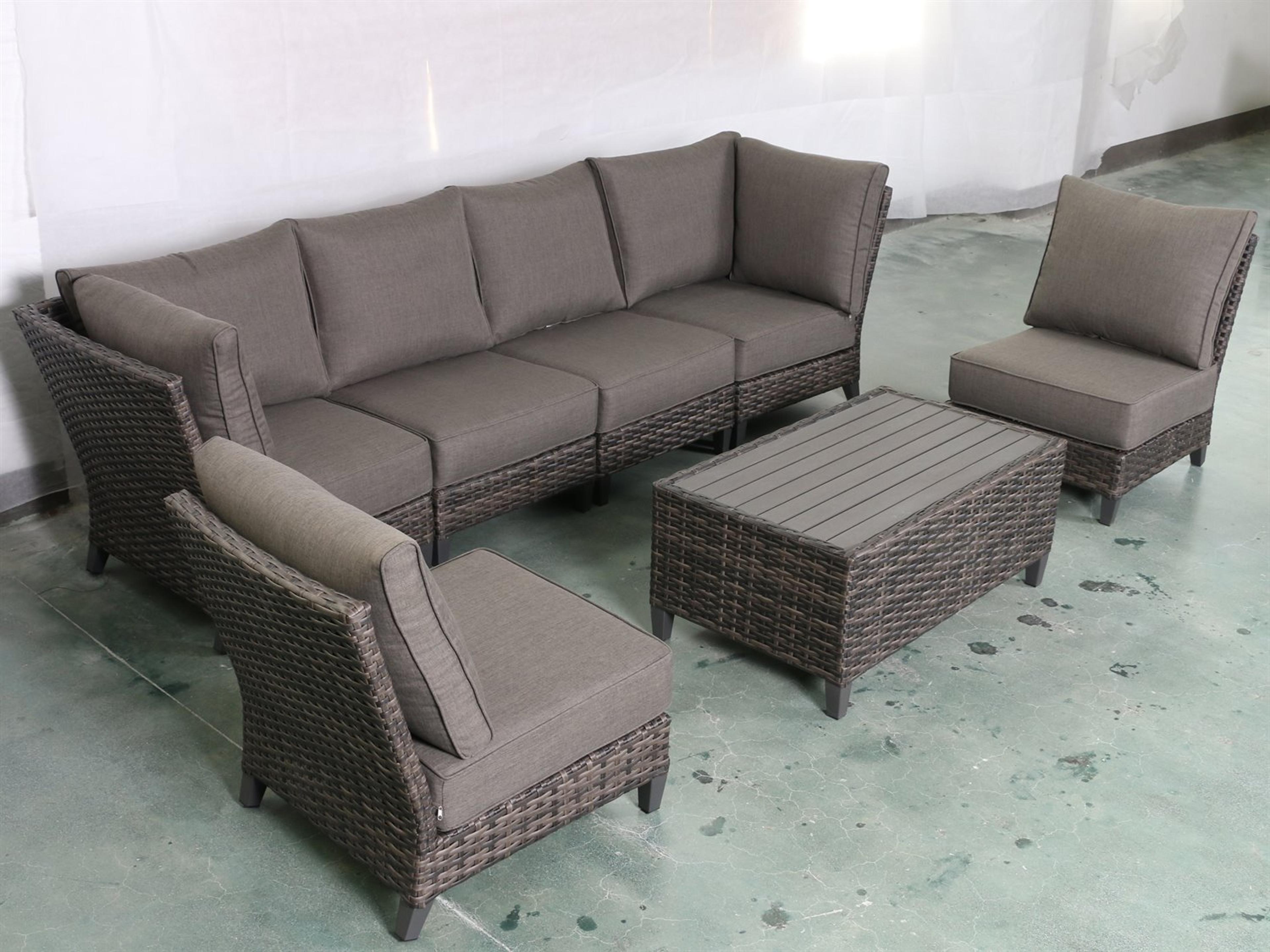 Barbados 6 Piece Sectional Set with 2 Corners