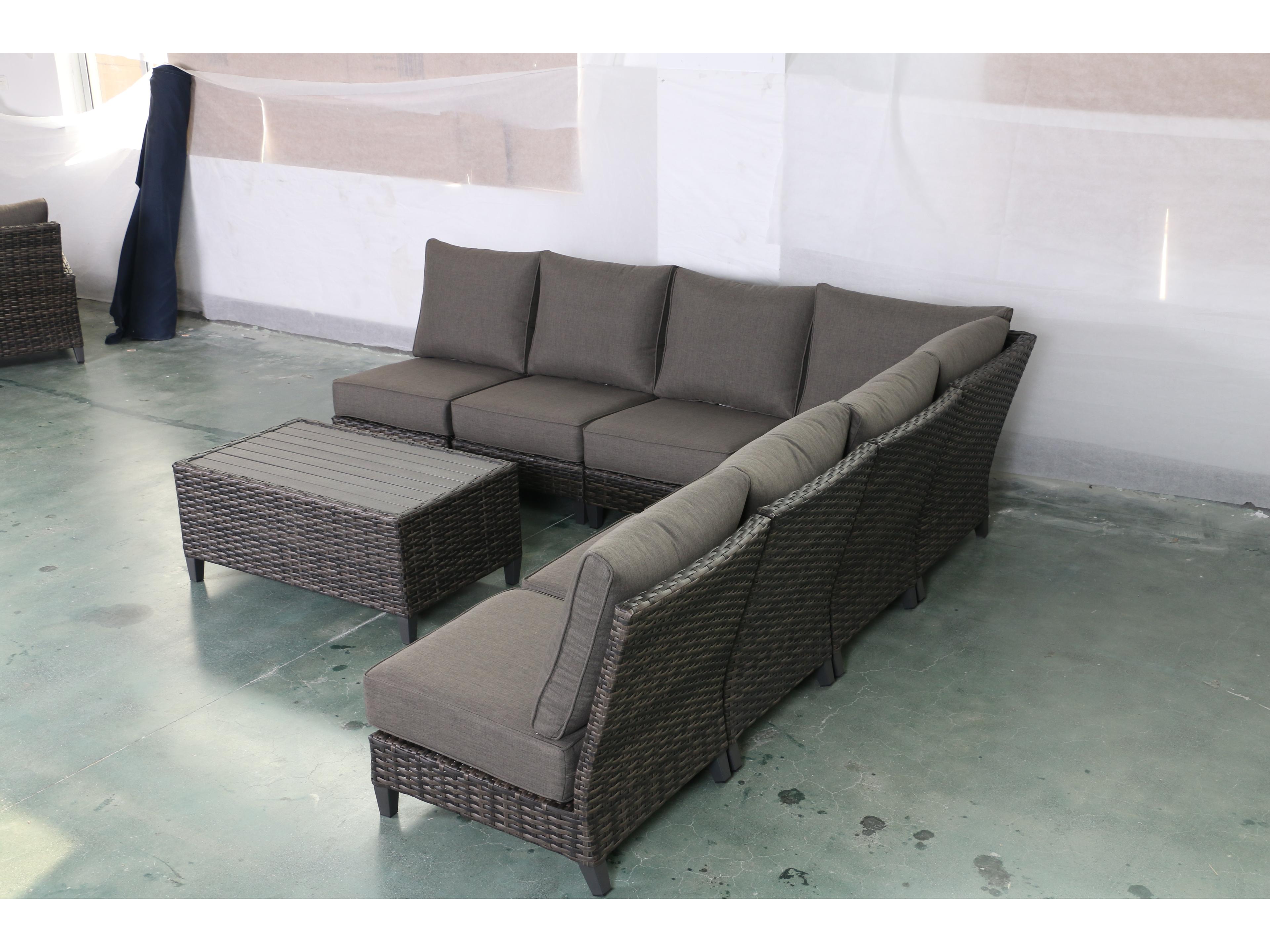 Teva Barbados 7 Piece Sectional Set with Coffee Table