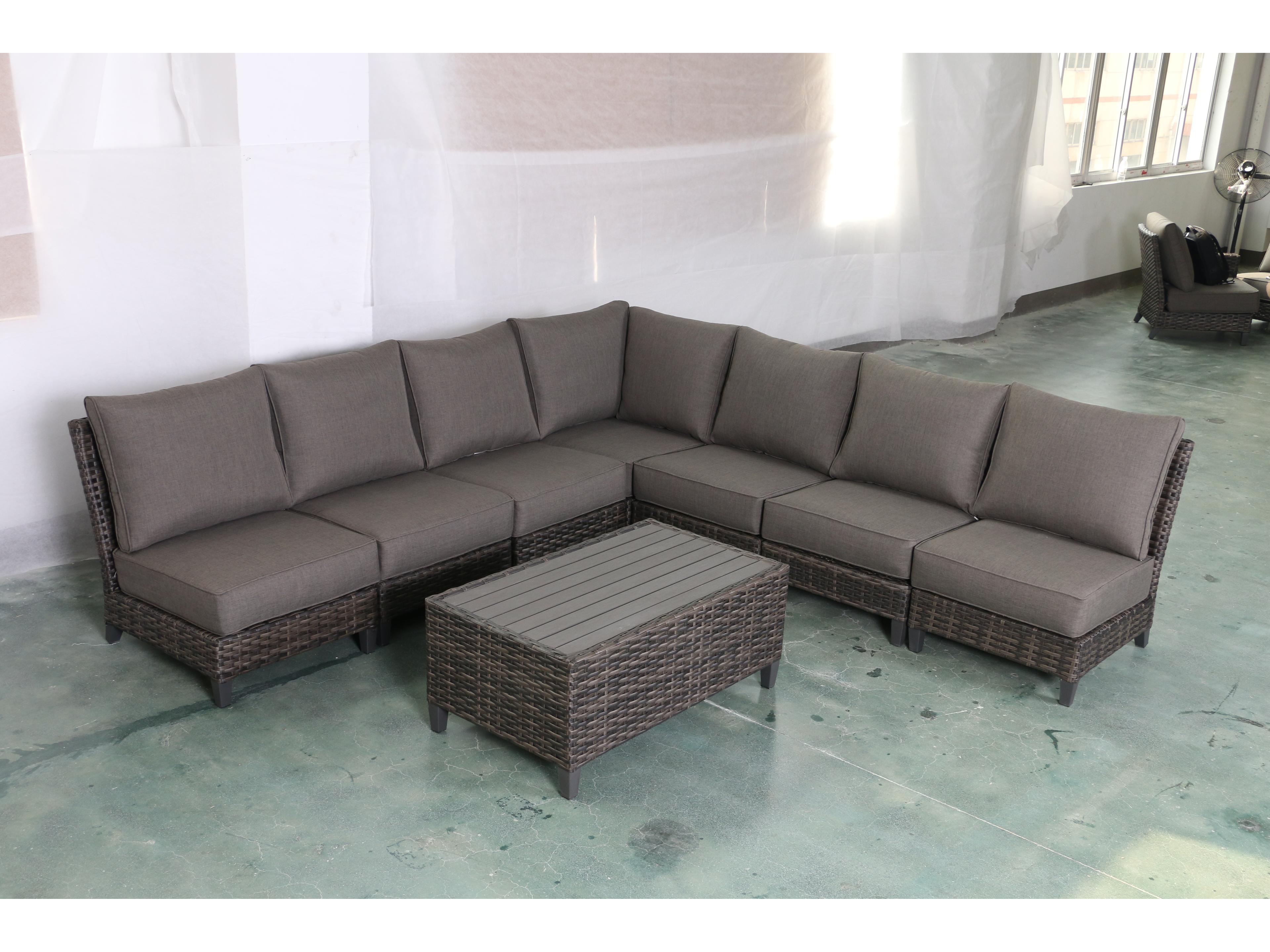 Barbados 7 Piece Armless Sectional Set
