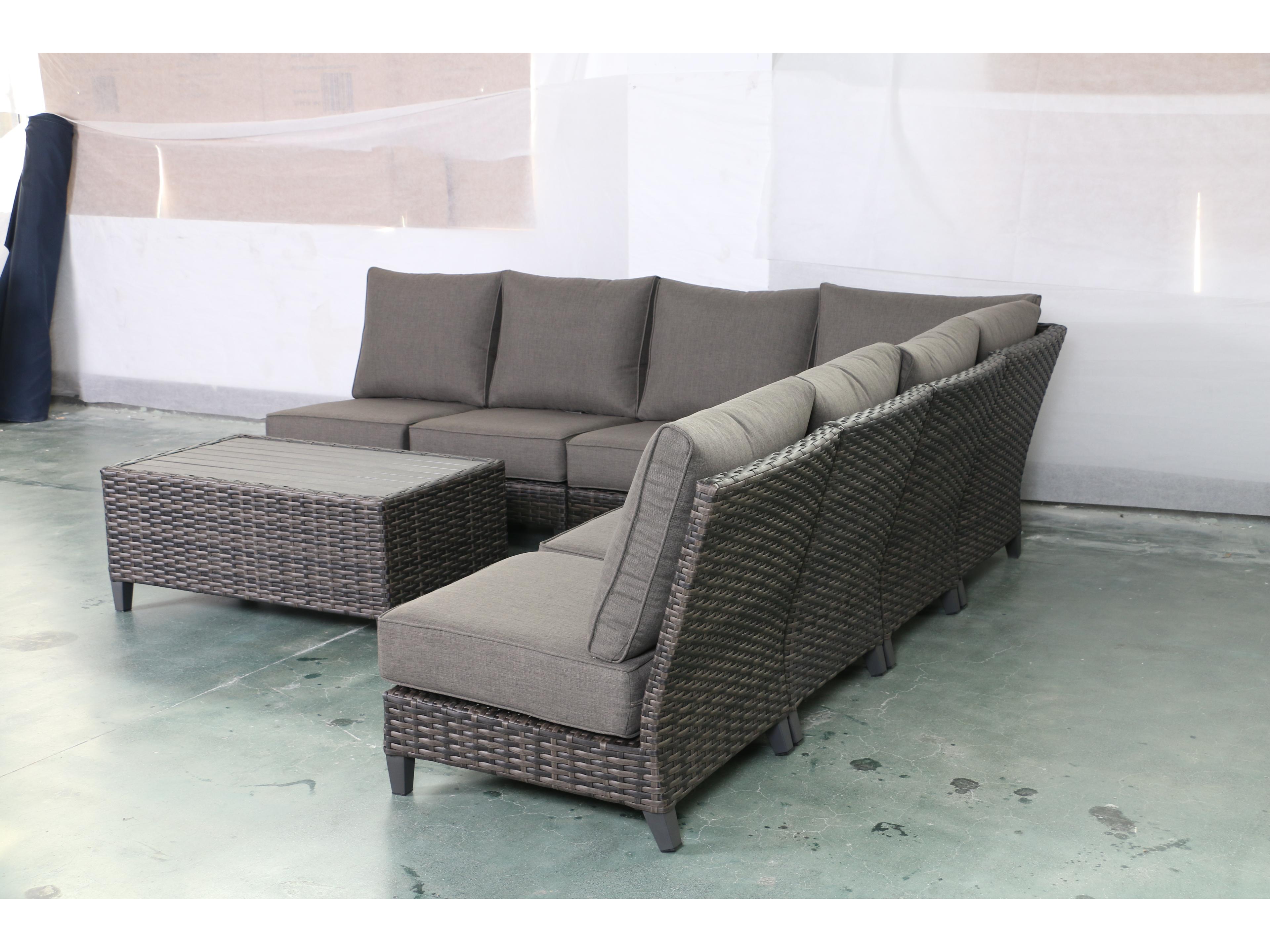 Teva Barbados 7 Piece Armless Sectional Set
