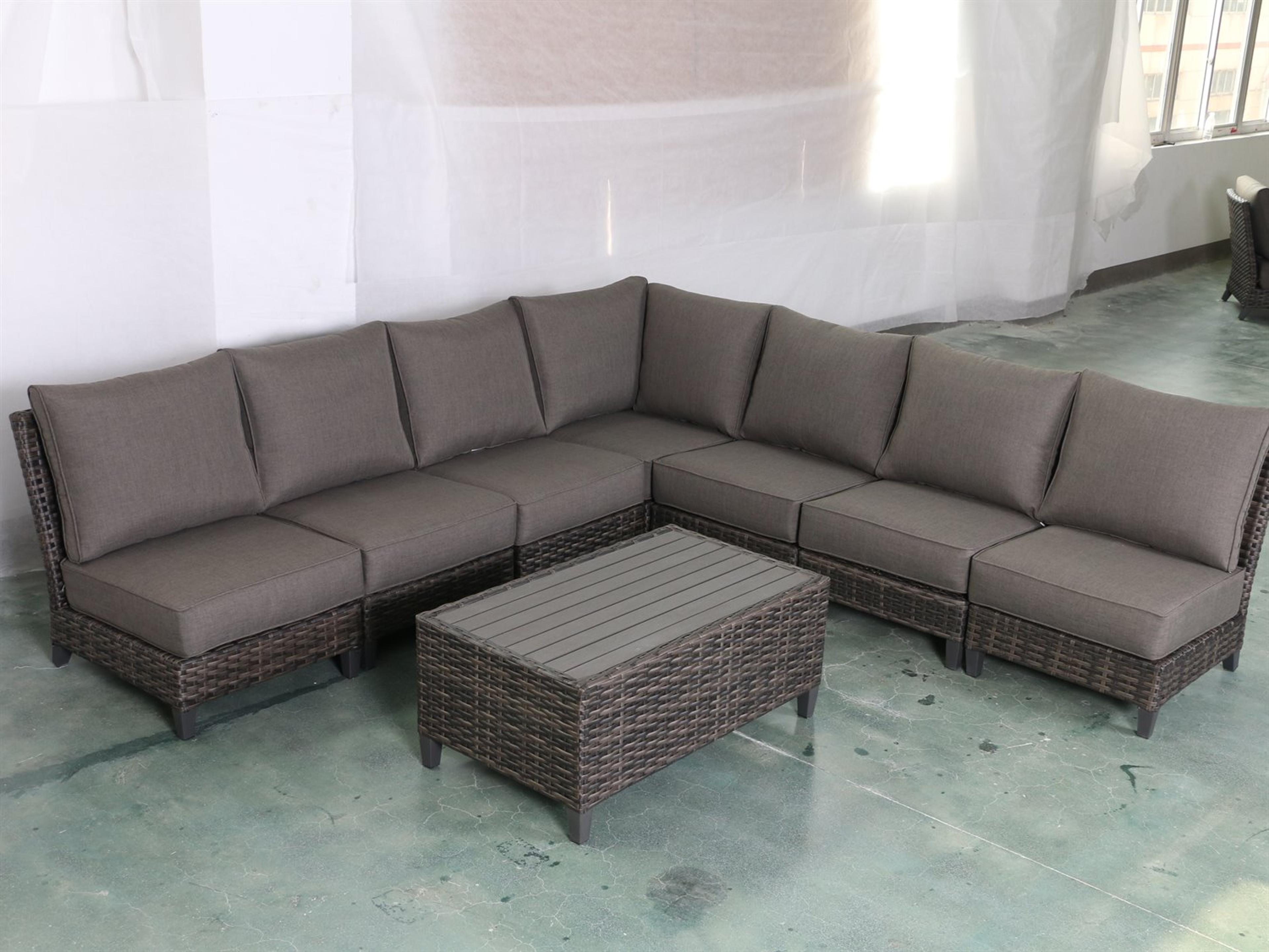 Barbados 7 Piece Armless Sectional Set