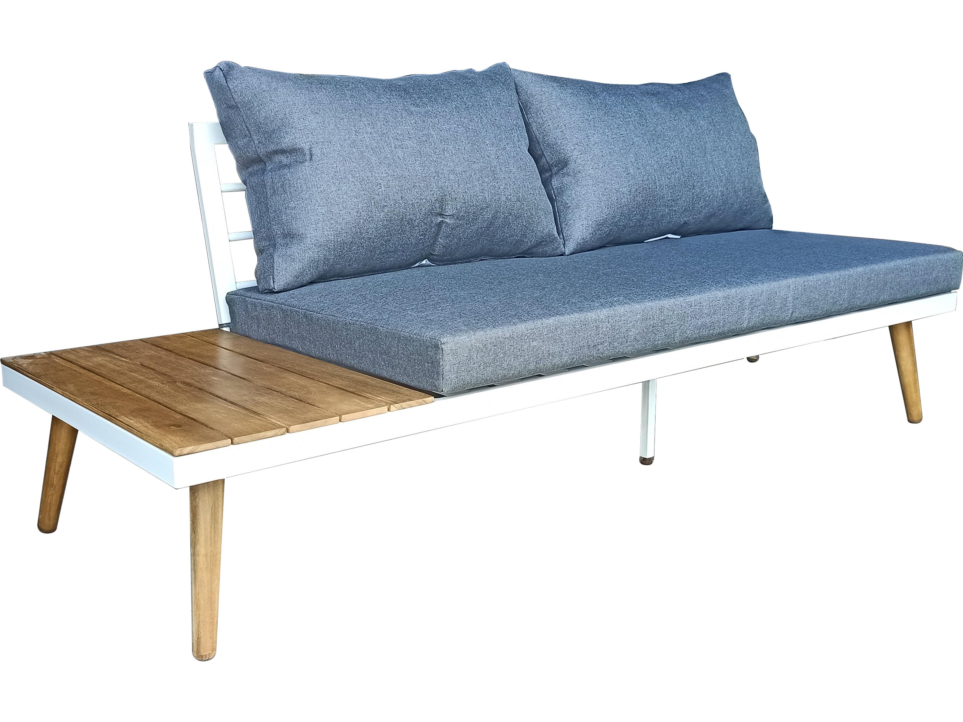 Teva Paradise Wood Iron Sectional Outdoor Patio Lounge Set