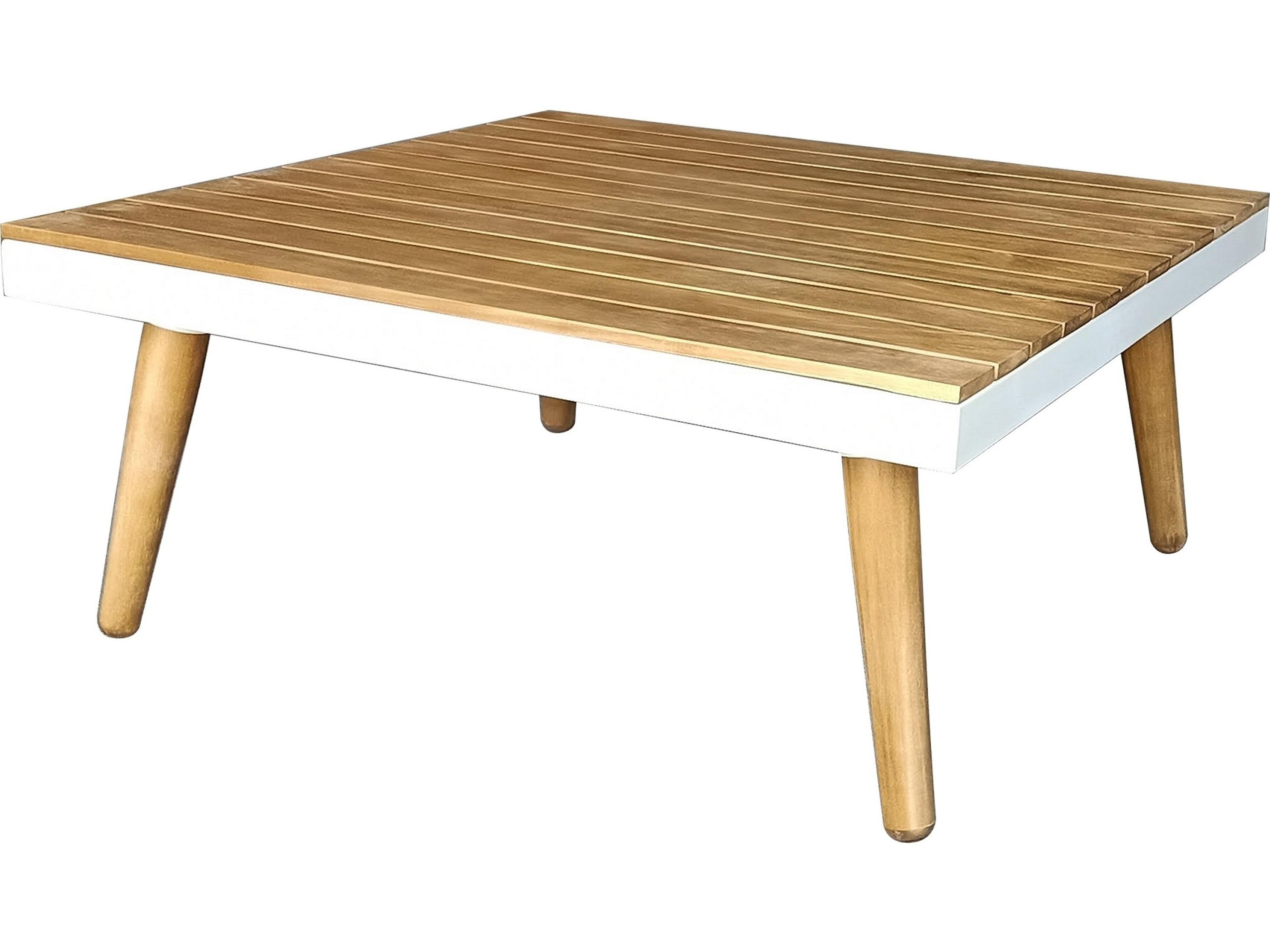 Teva Paradise Wood Iron Sectional Outdoor Patio Lounge Set