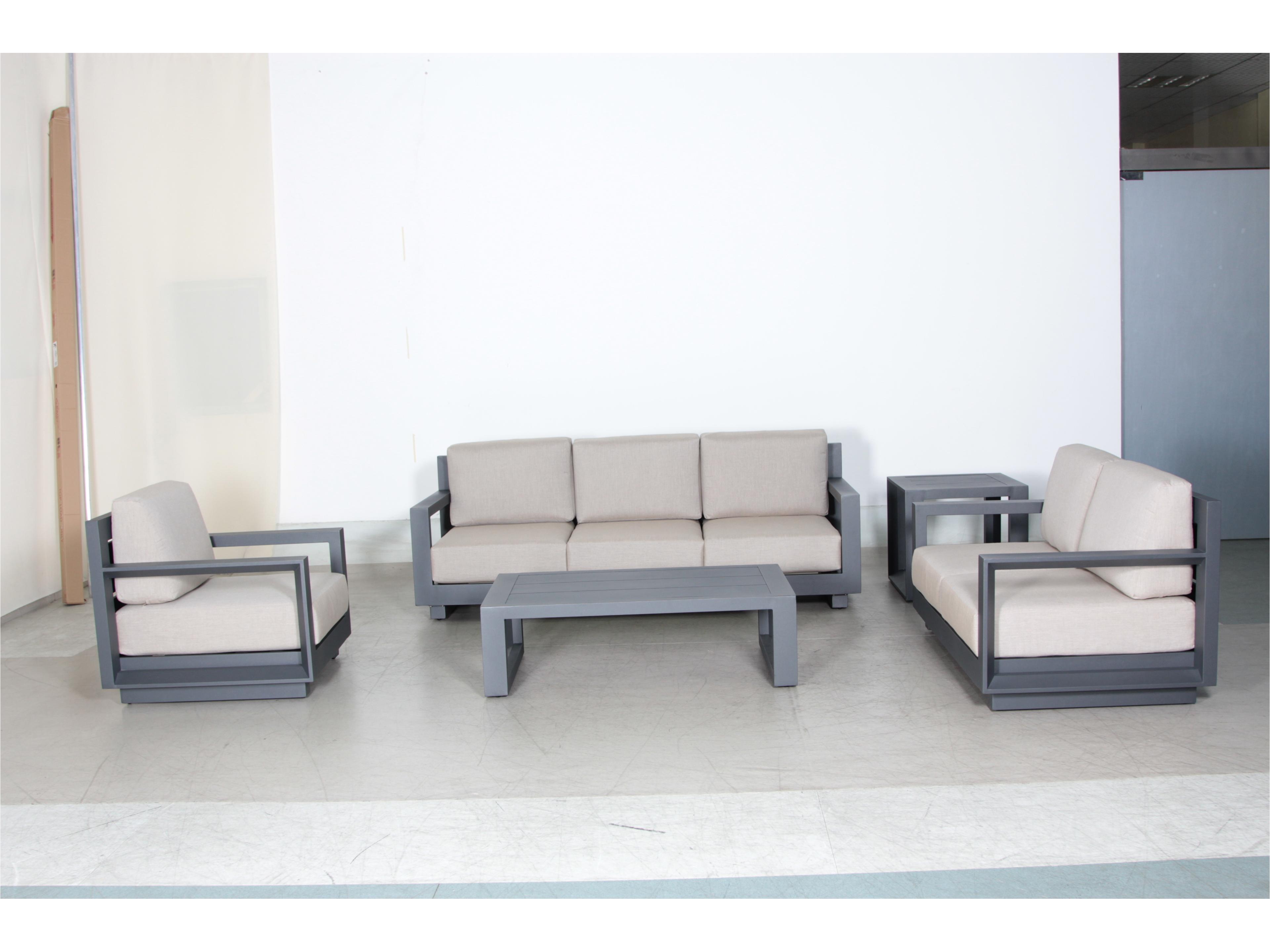 Teva Paris Aluminum 4 Piece Deep Seating Patio Lounge Set
