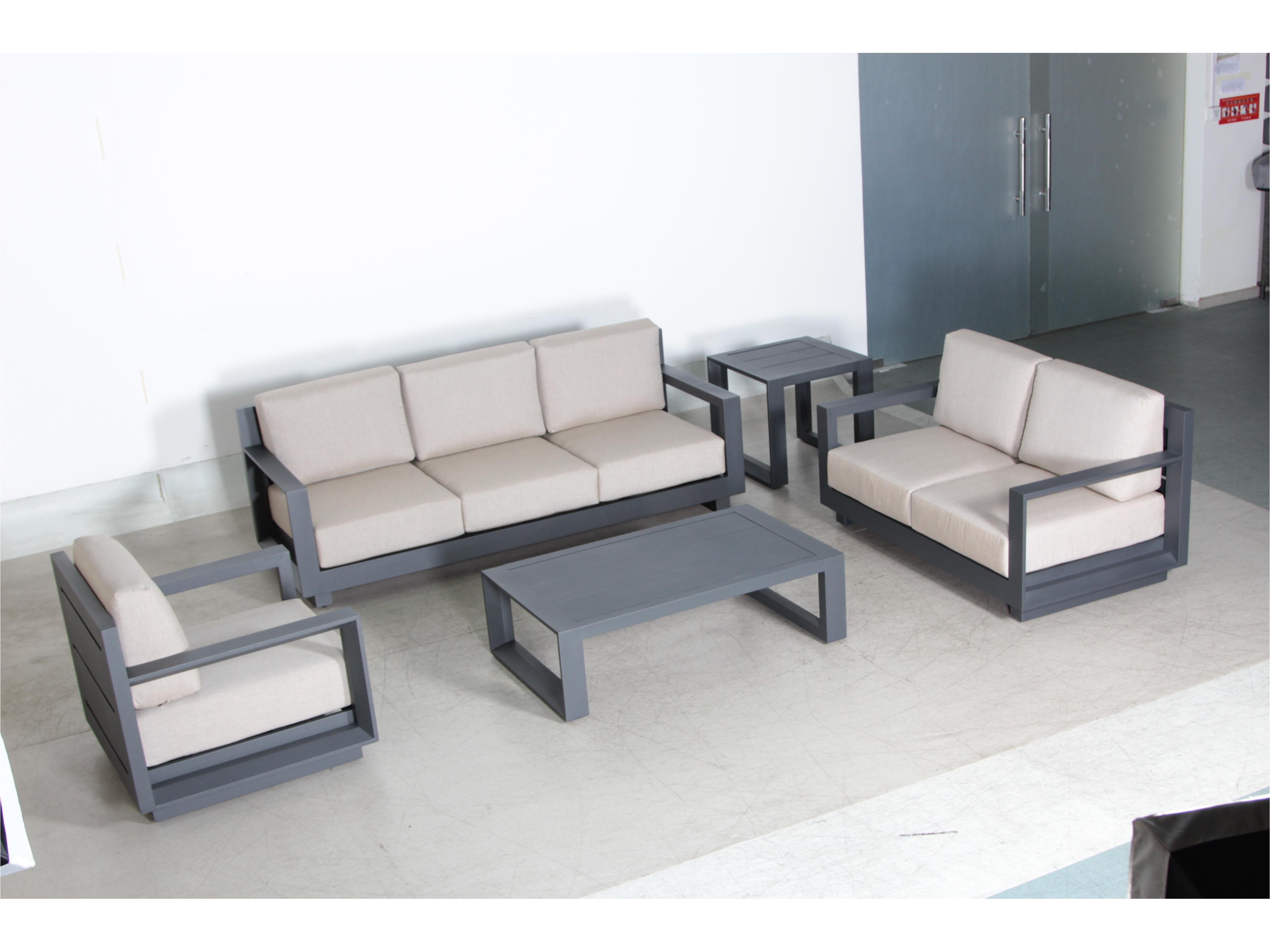 Teva Paris Aluminum 4 Piece Deep Seating Patio Lounge Set