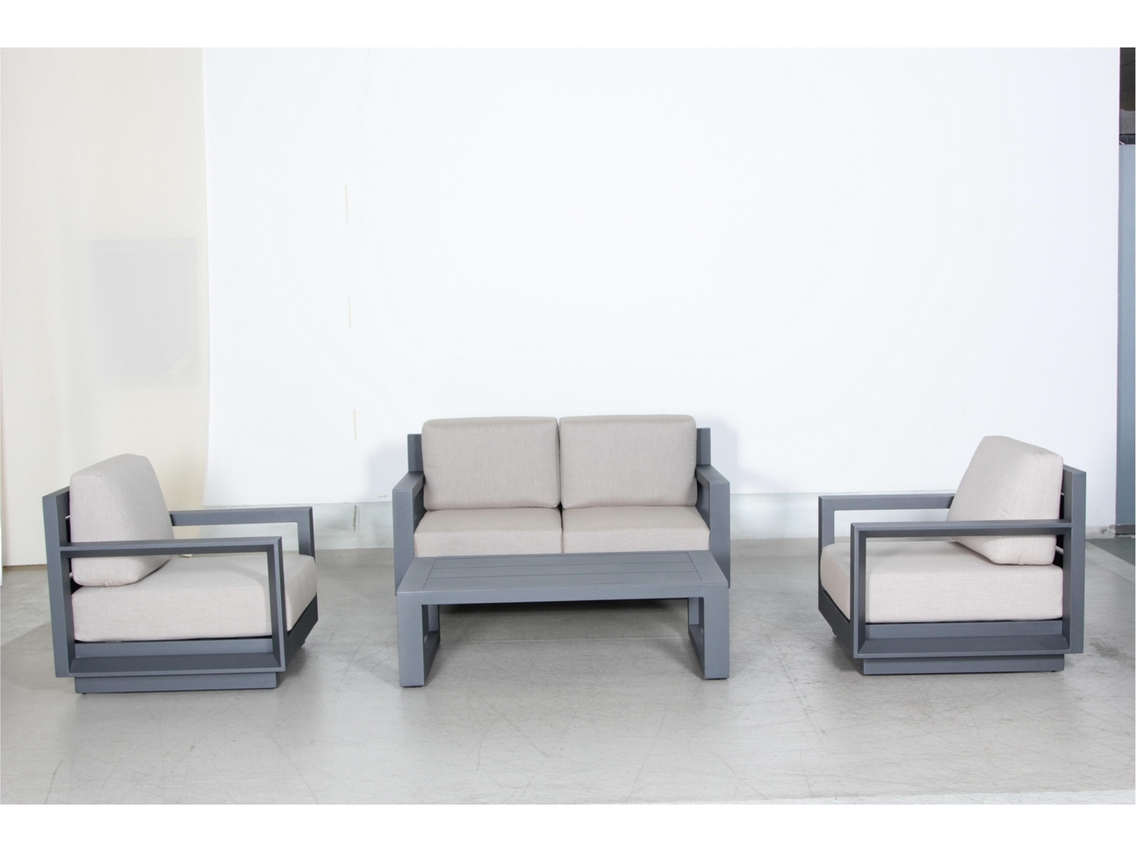 Paris Aluminum 4 Piece Outdoor Lounge Set