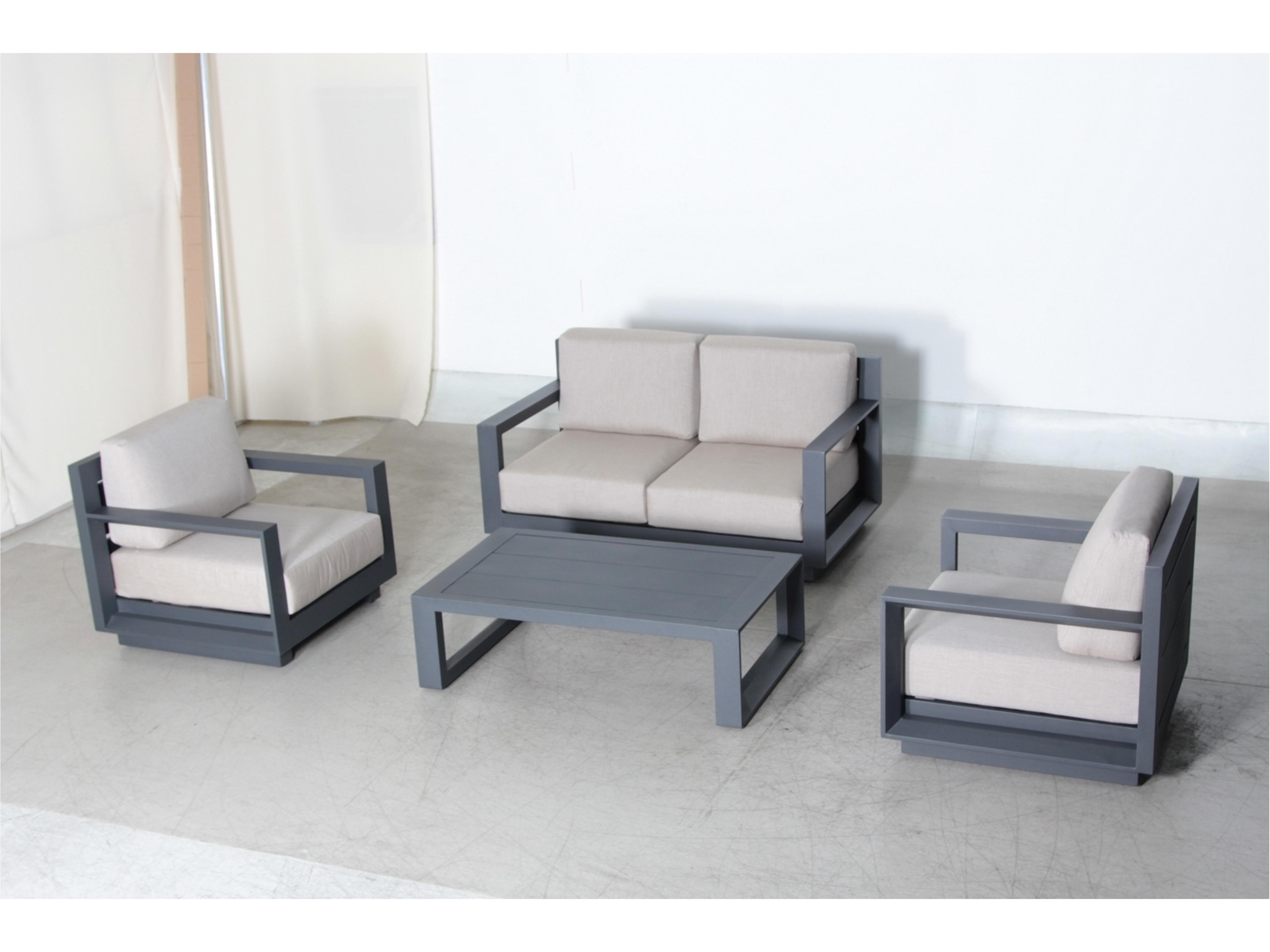 Teva Paris Aluminum 4 Piece Outdoor Lounge Set
