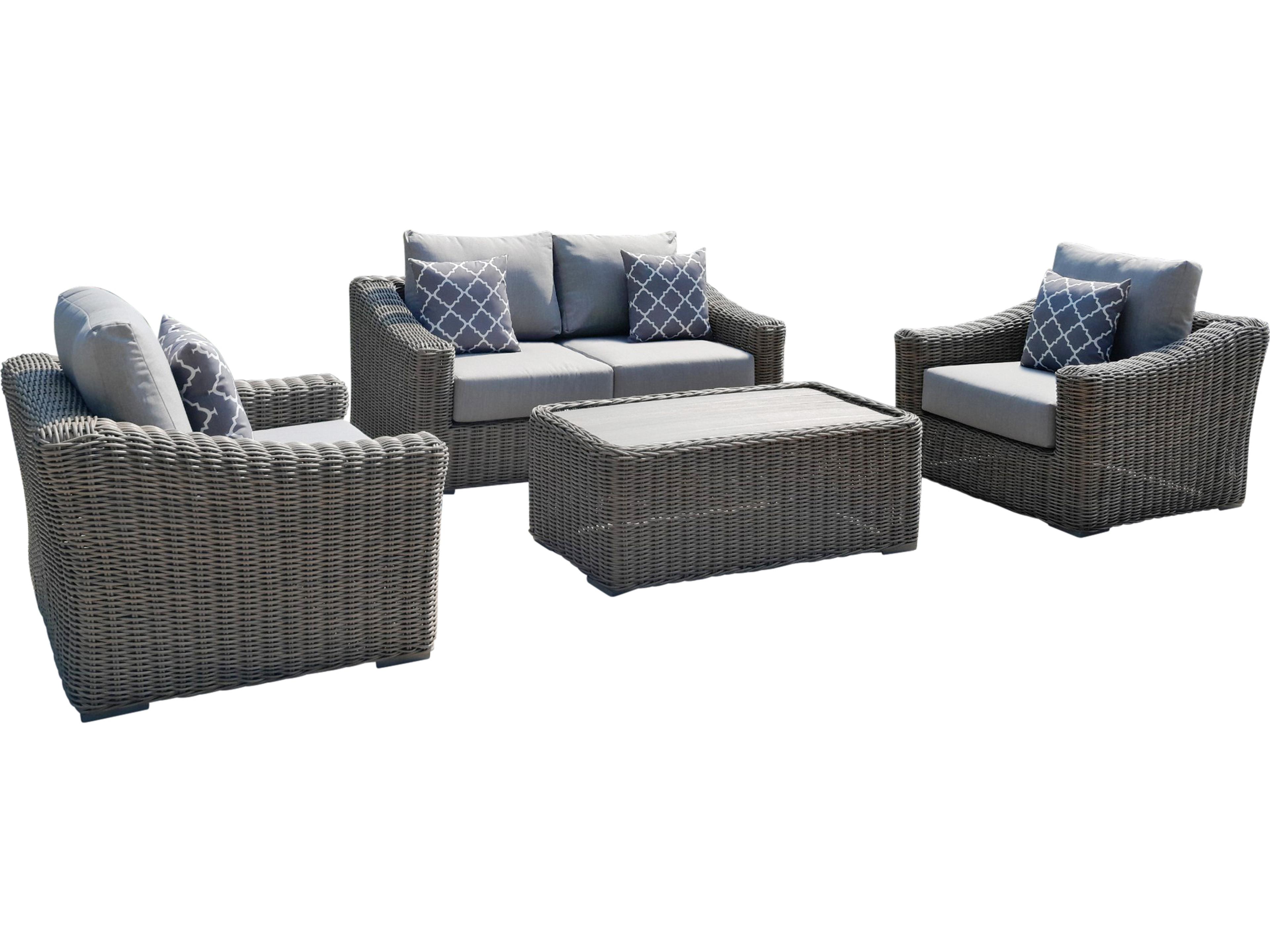 Tulum Wicker Patio Lounge Set