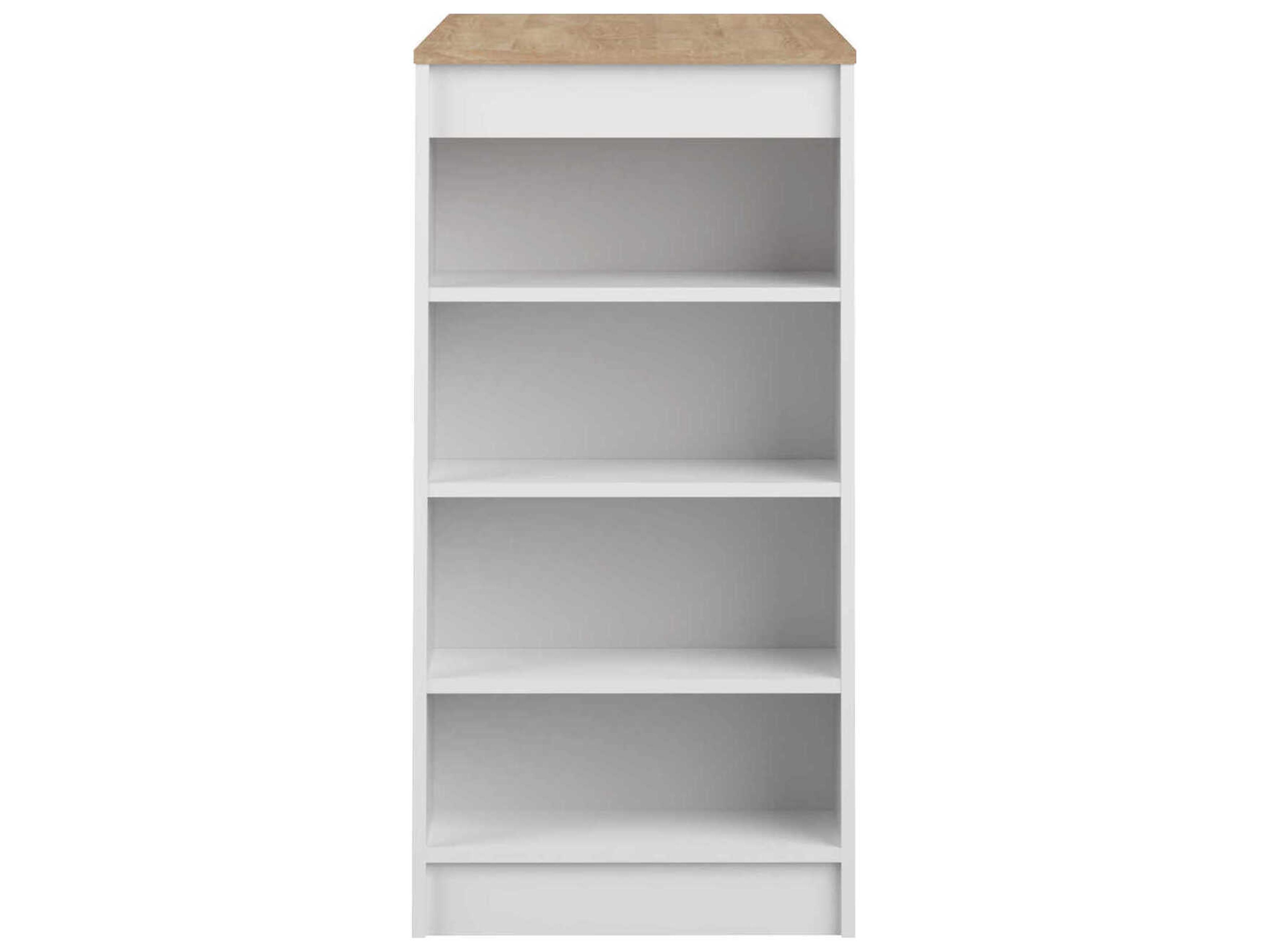 TemaHome Aravis Melamine White Natural Oak Rectangular Bar Table