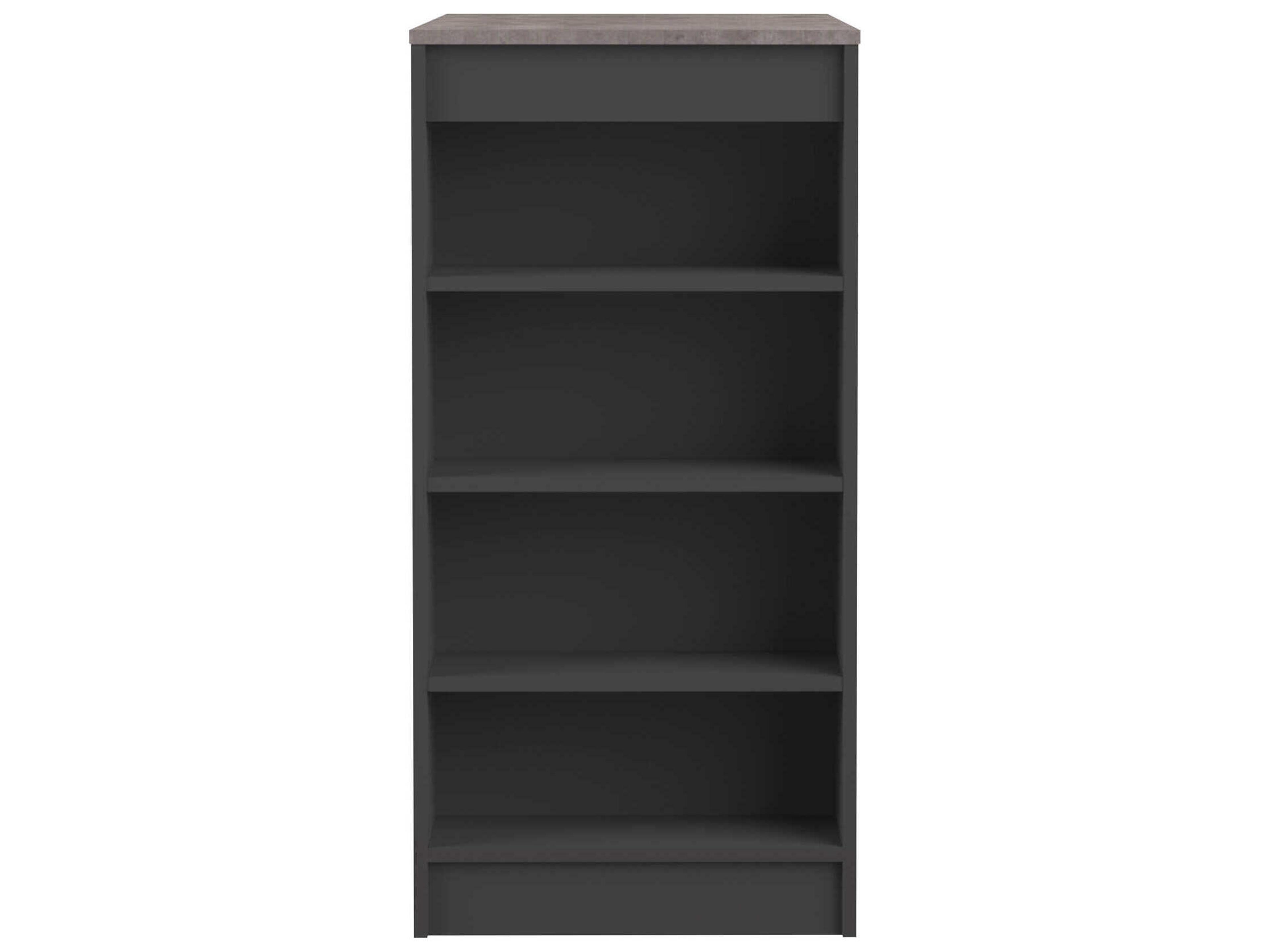 TemaHome Aravis Melamine Black Concrete Look Rectangular Bar Table