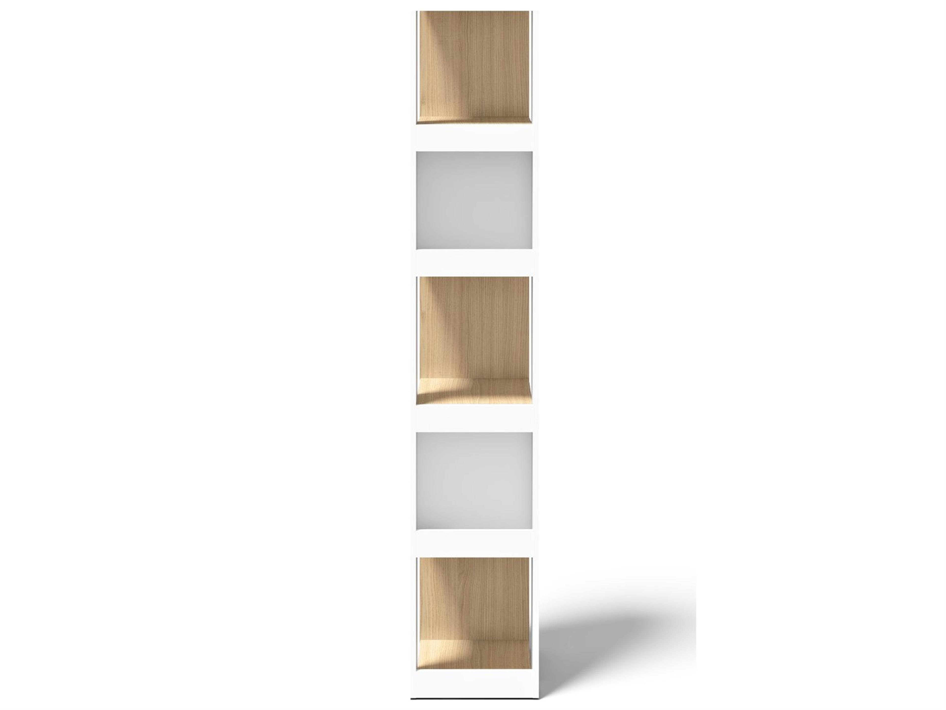 TemaHome Ella Melamine Light Oak & Pure White Bookcase
