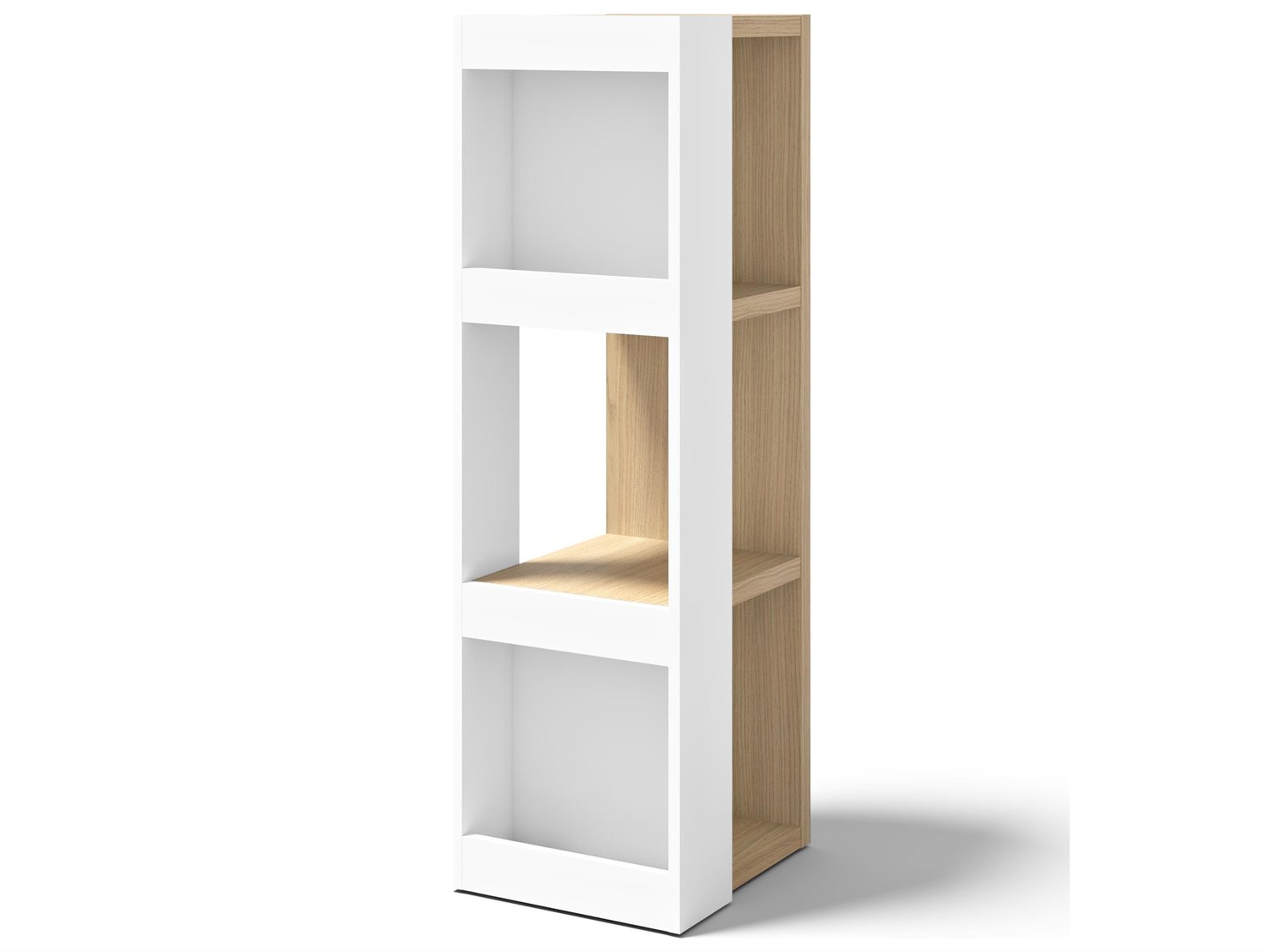 TemaHome Ella Melamine Light Oak & Pure White Bookcase