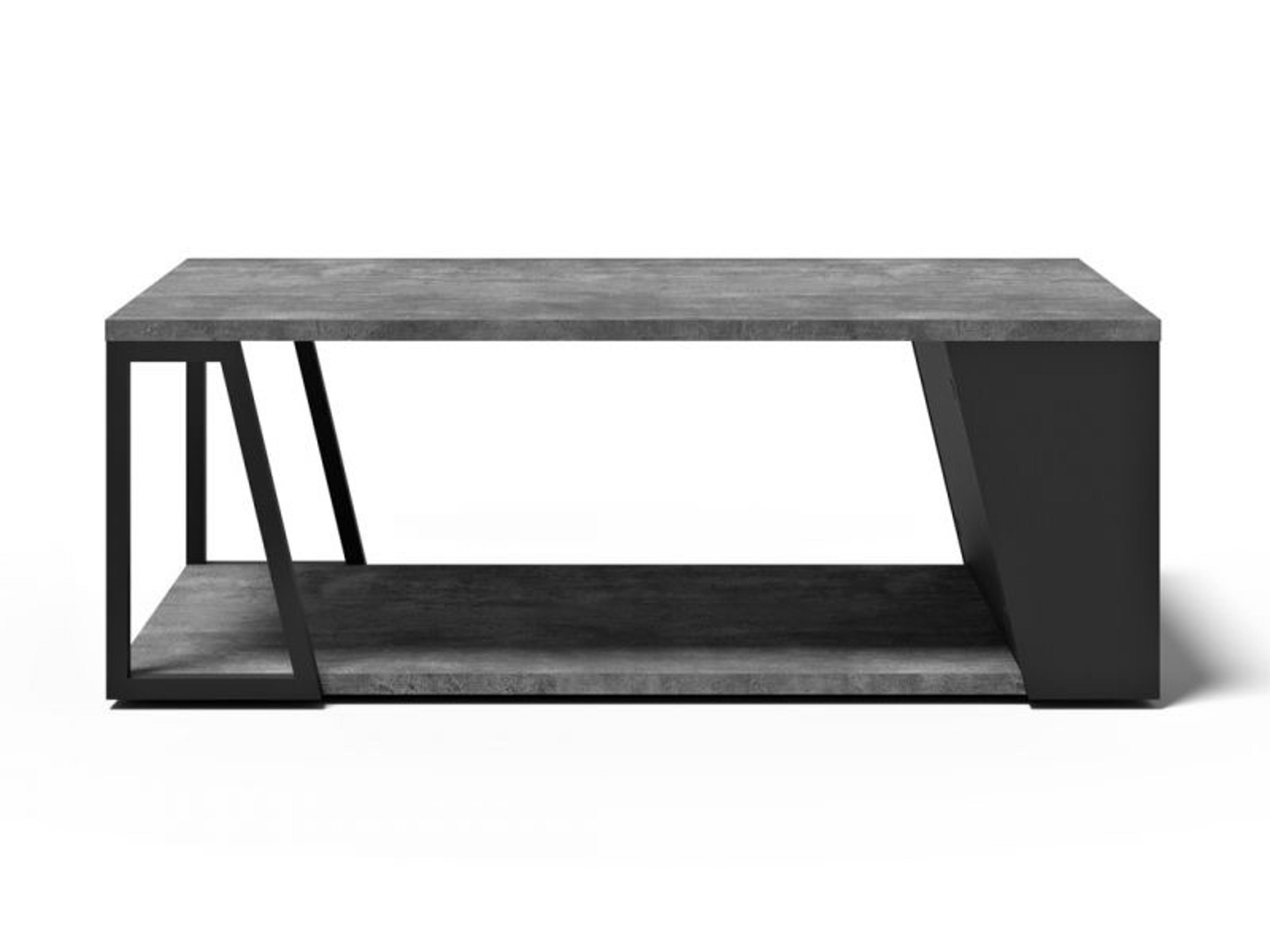 TemaHome Albi Rectangular Wood Concrete Look Black Coffee Table