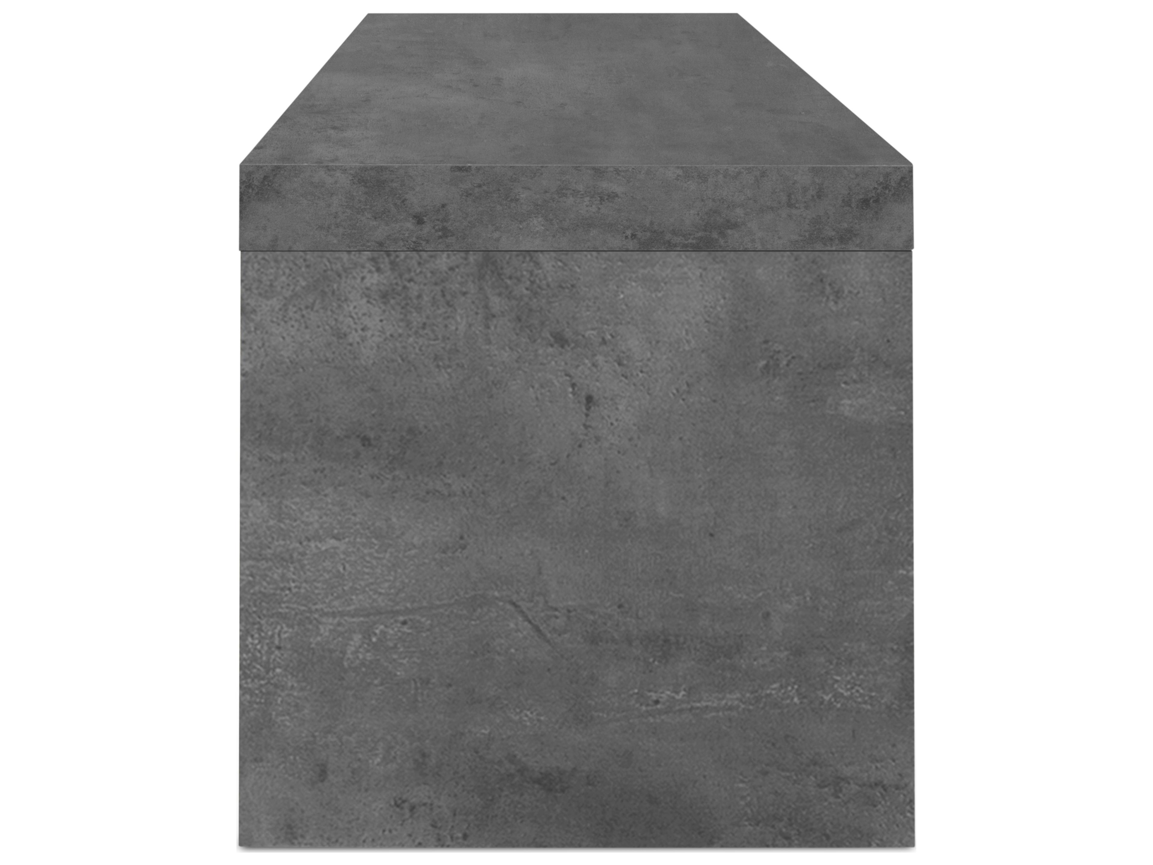 TemaHome Cliff 73" Concrete Look Pure Black Media Console