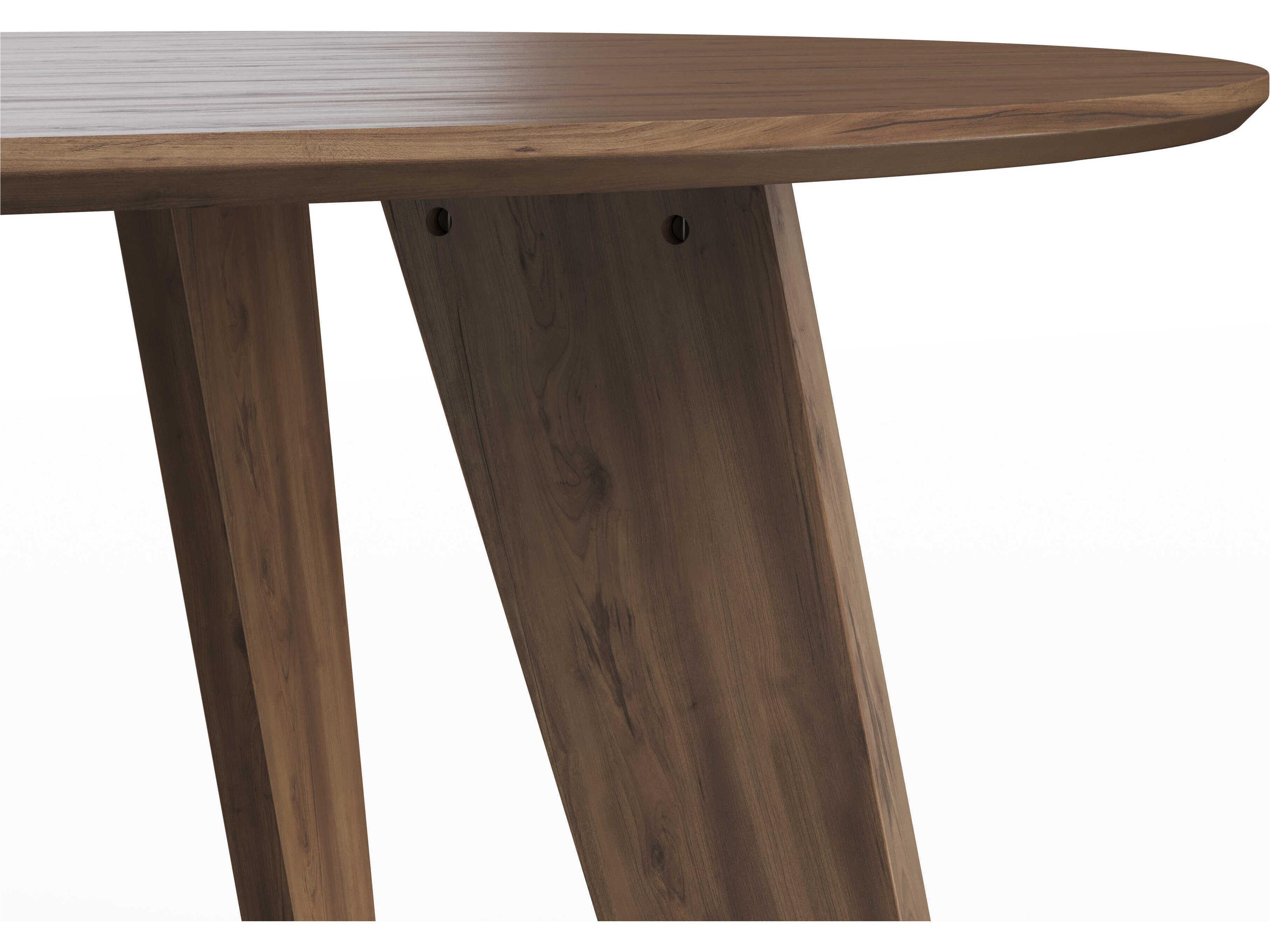 TemaHome Lago Oval Wood Walnut Veneer Dining Table