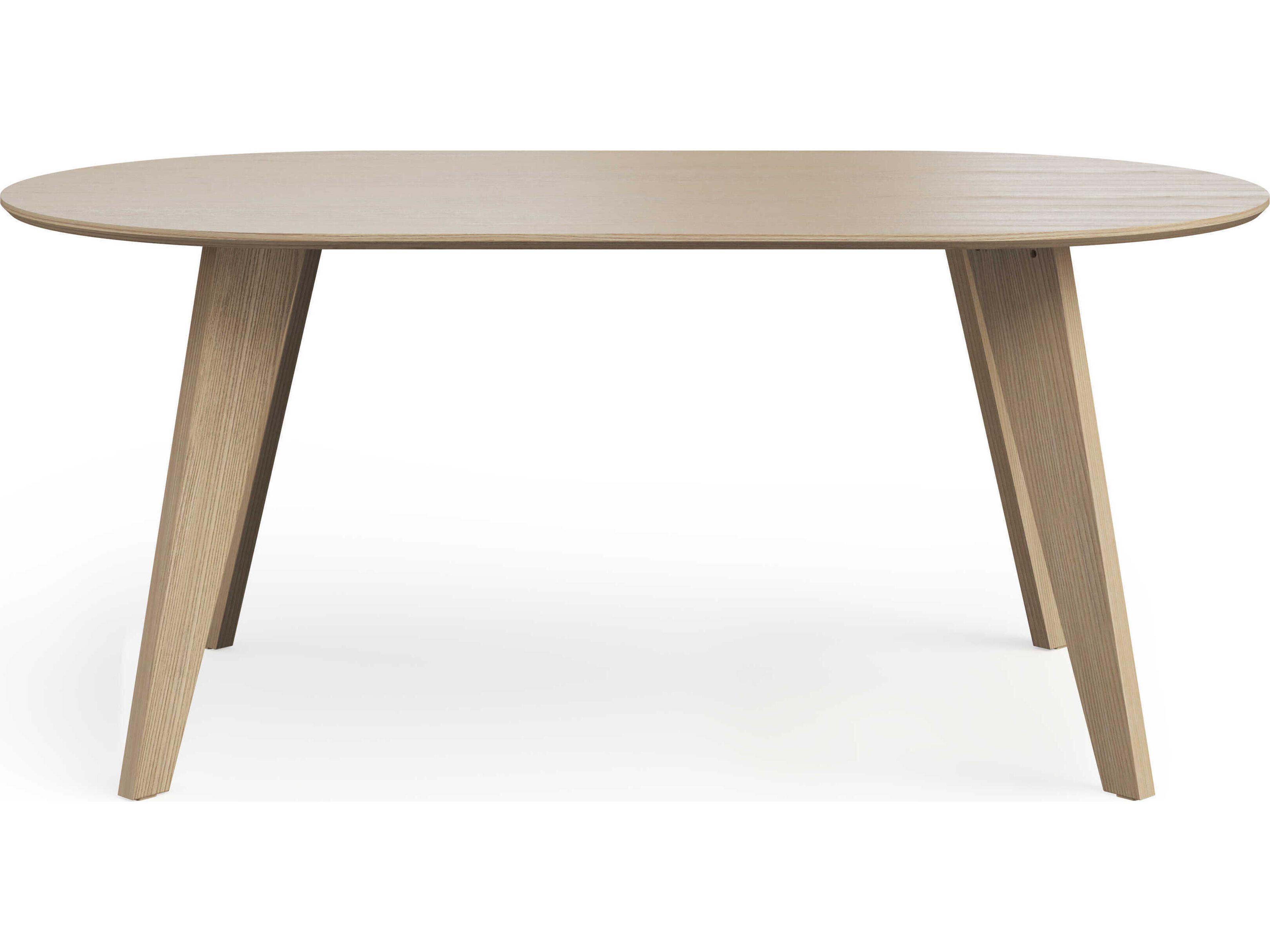 TemaHome Lago Oval Wood Light Oak Veneer Dining Table