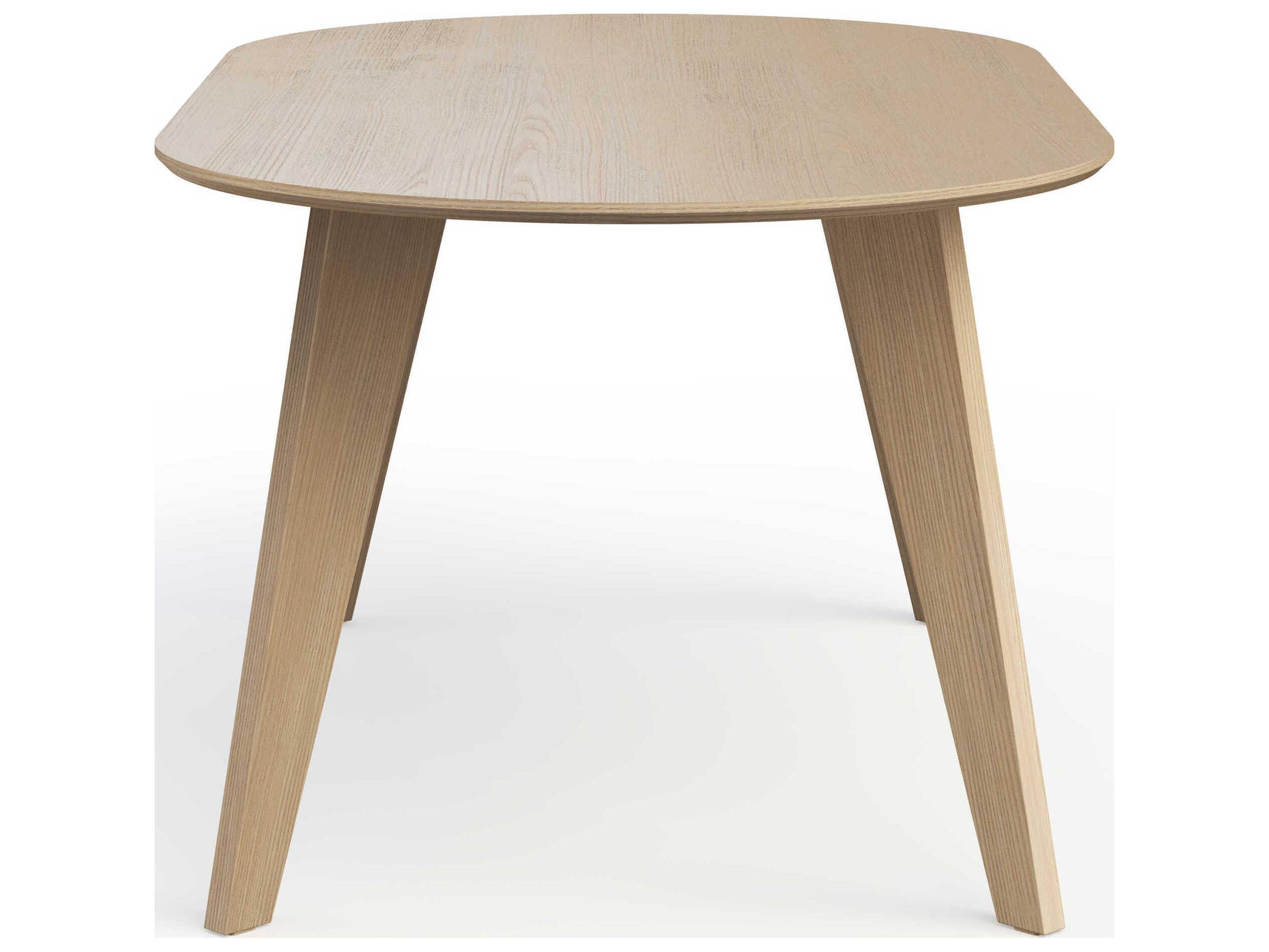 TemaHome Lago Oval Wood Light Oak Veneer Dining Table