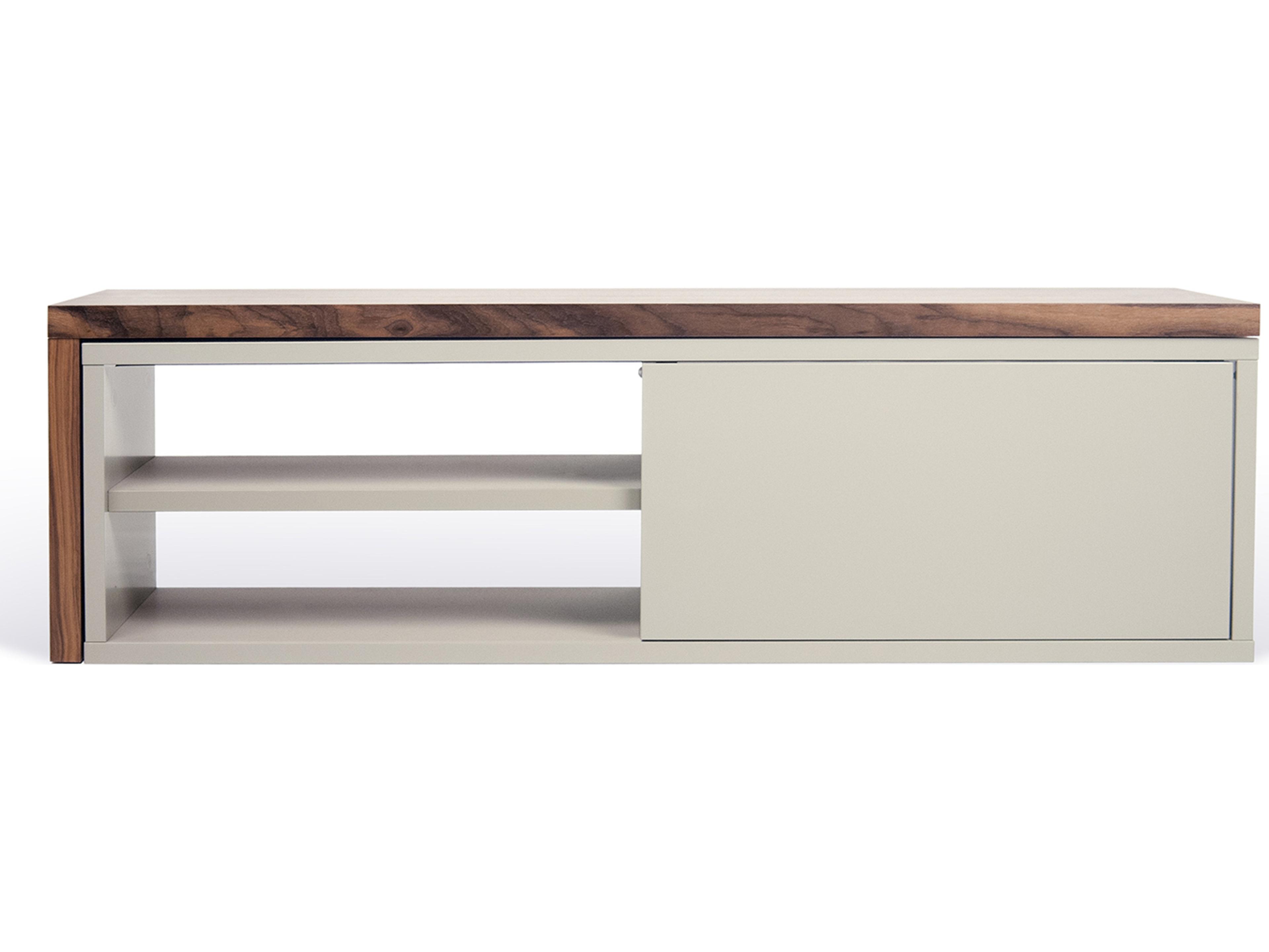 TemaHome Move 43" Walnut Wood Matte Grey Media Console