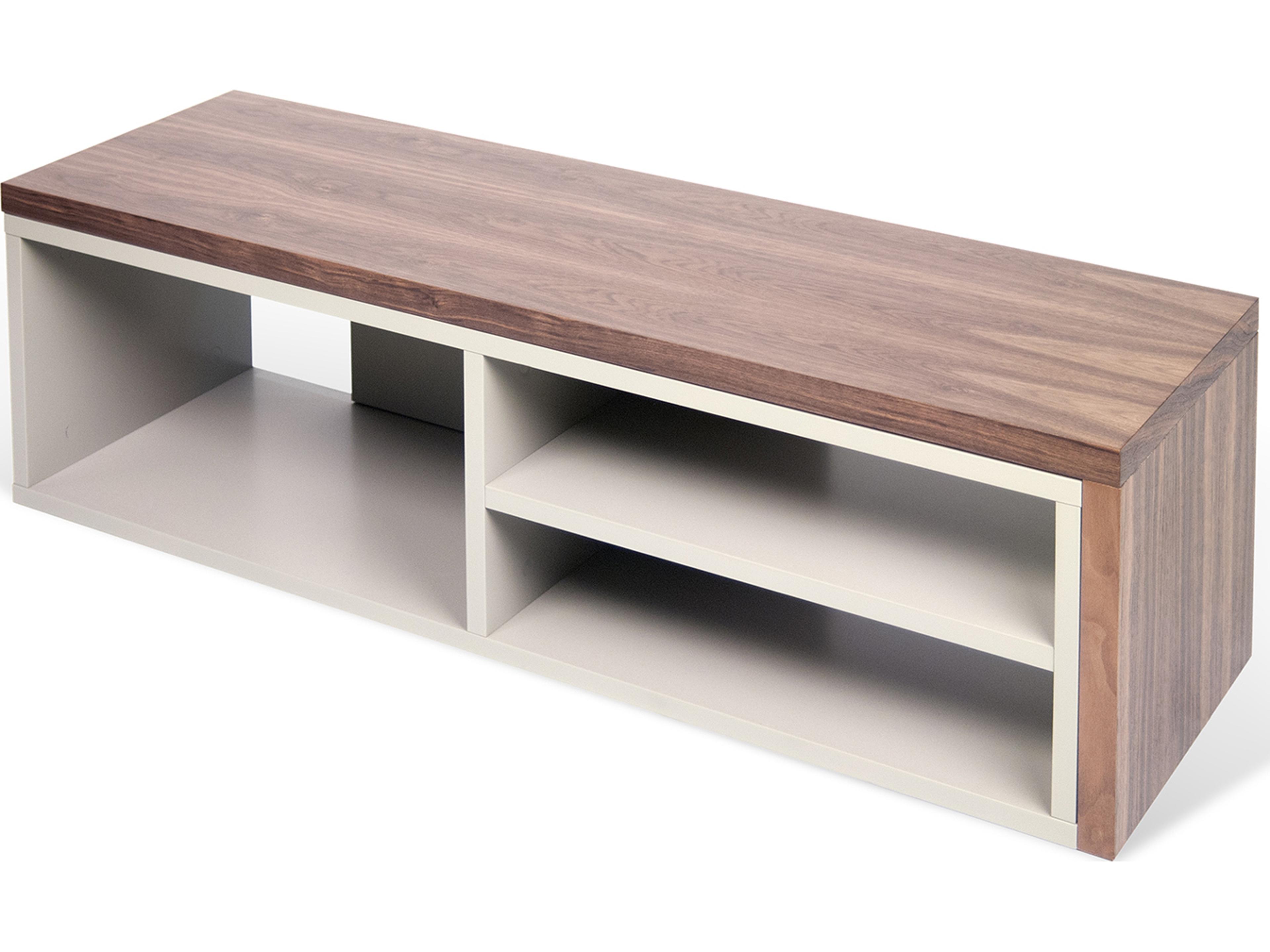 TemaHome Move 43" Walnut Wood Matte Grey Media Console