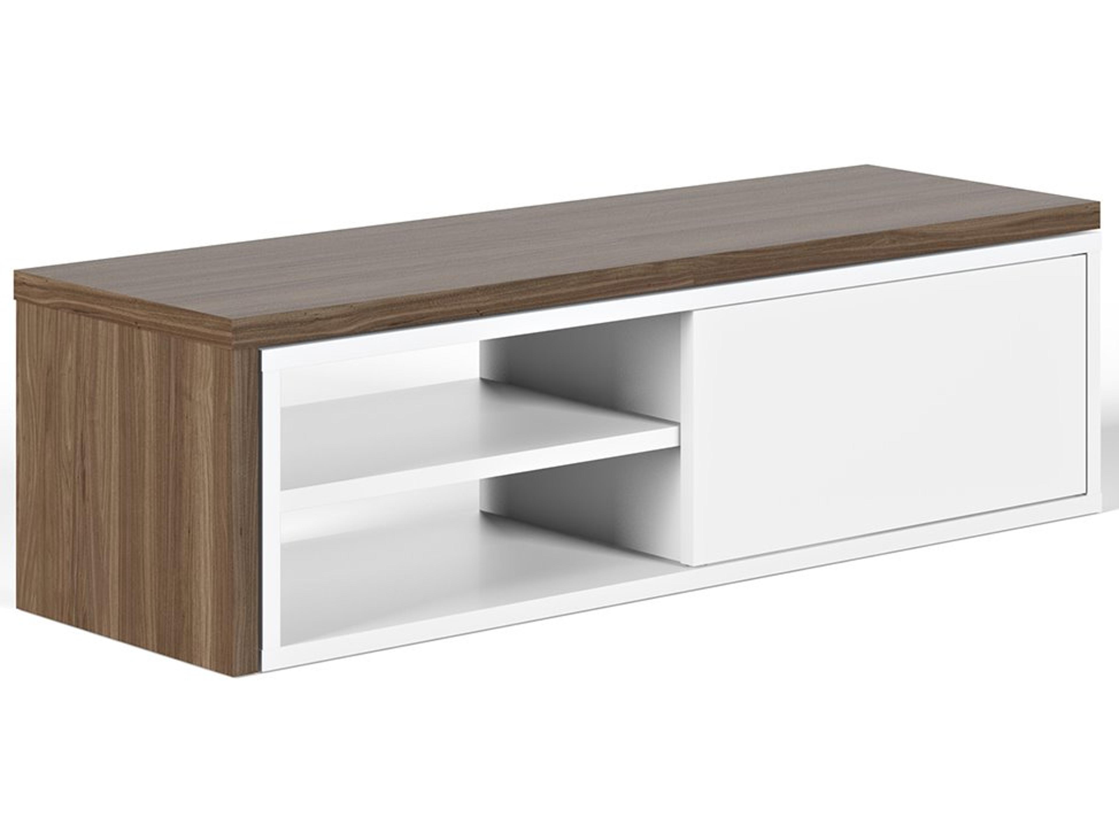 Move 43" Walnut & Pure White Media Console