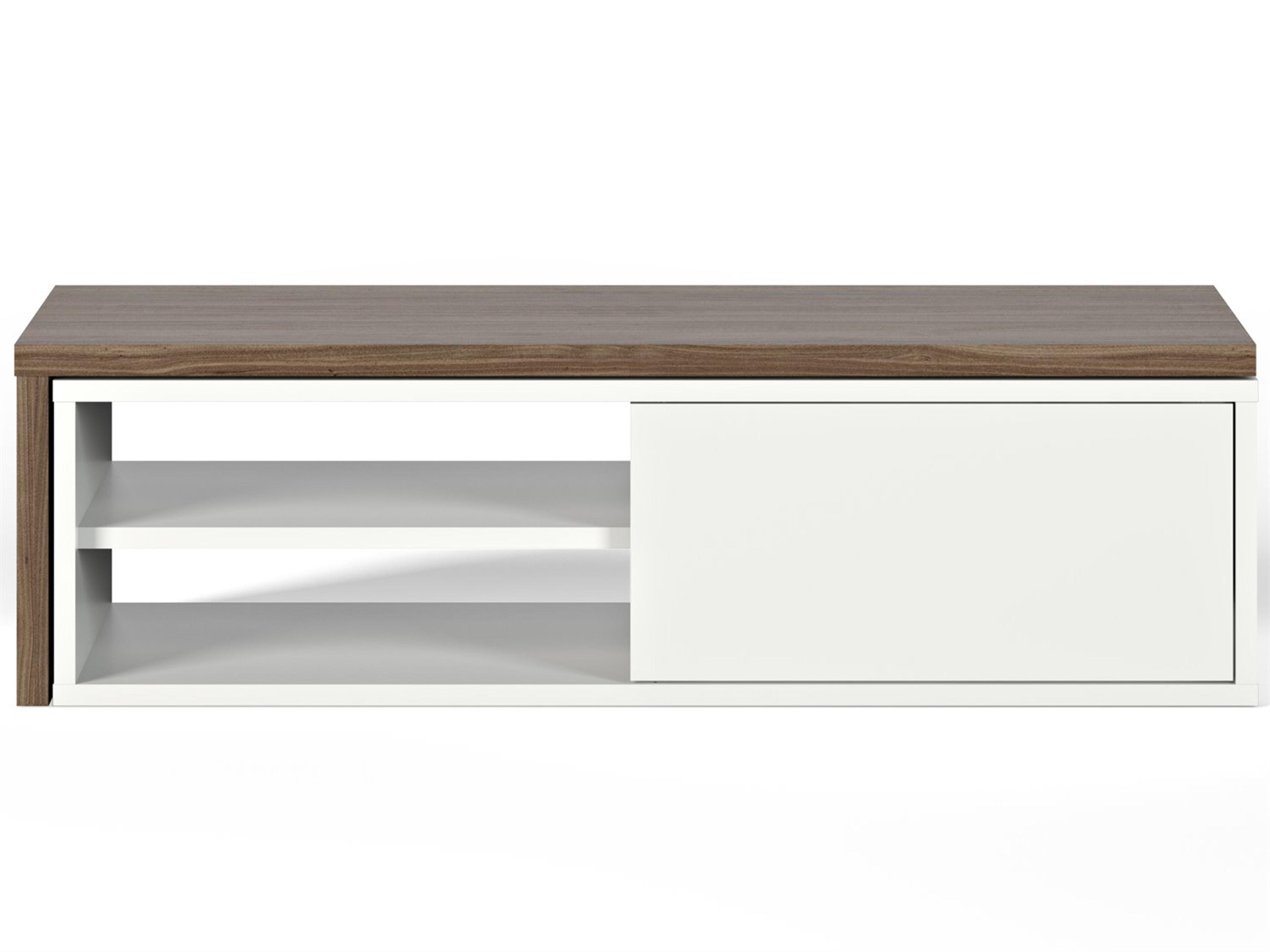 TemaHome Move 43" Walnut & Pure White Media Console
