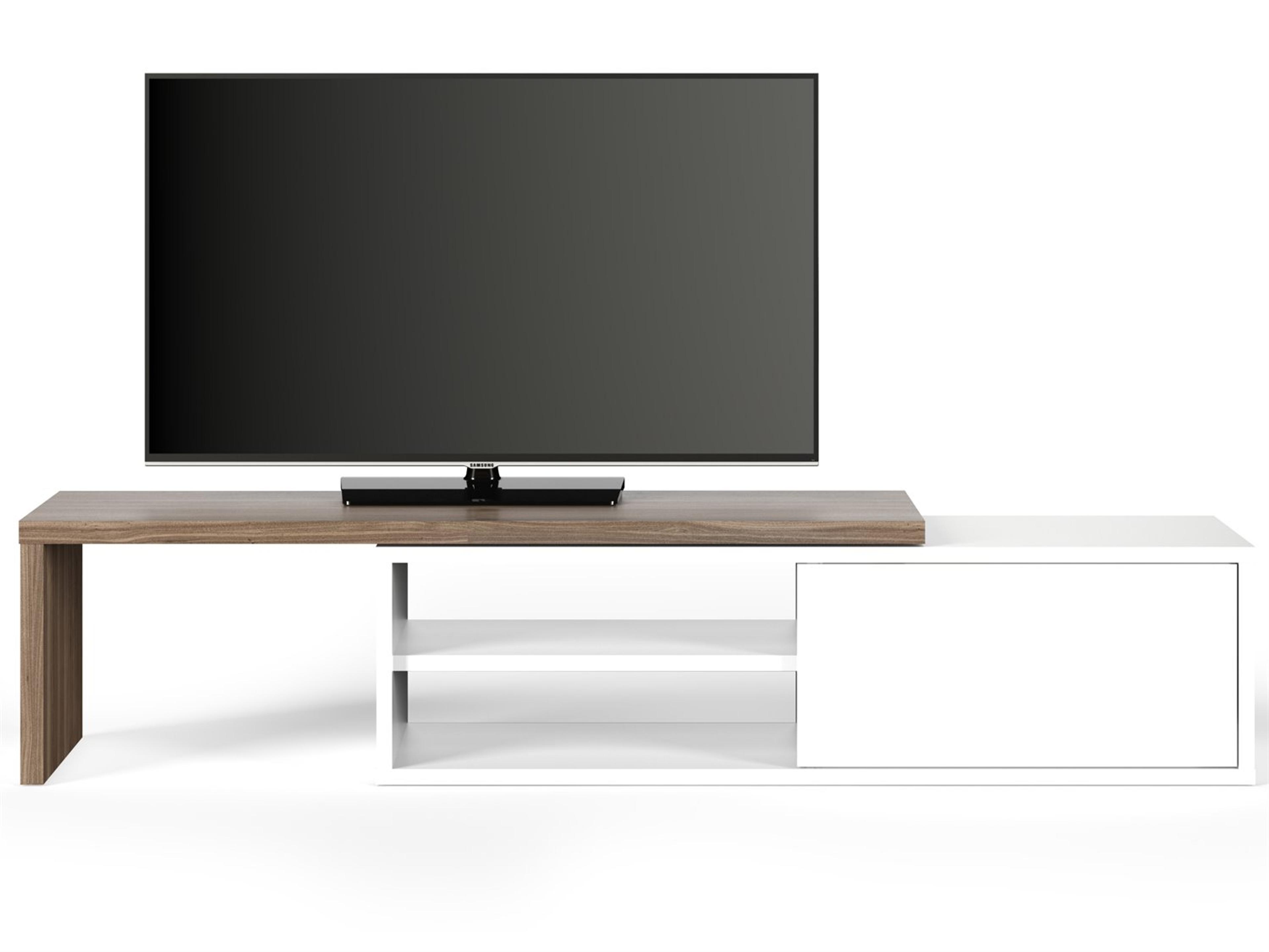 TemaHome Move 43" Walnut & Pure White Media Console